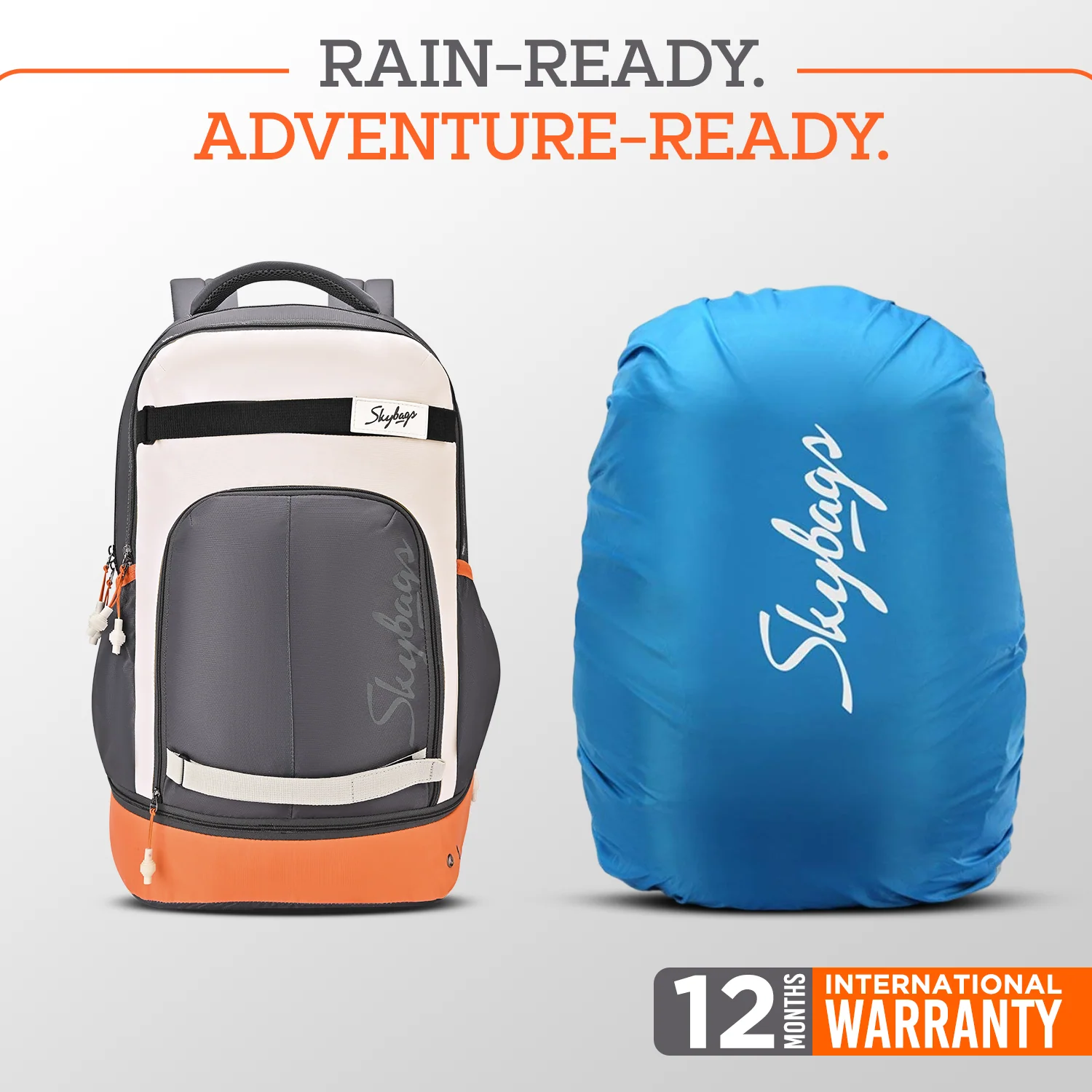 Skybags ACTIV 02 LAPTOP BP 40L ORANGE-BLACK - Image 5