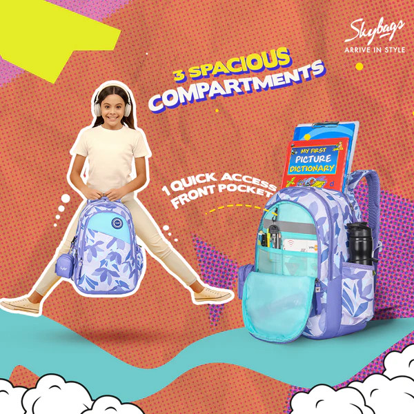 BLOOM 04 SCHOOL BACKPACK PURPLE - Image 3