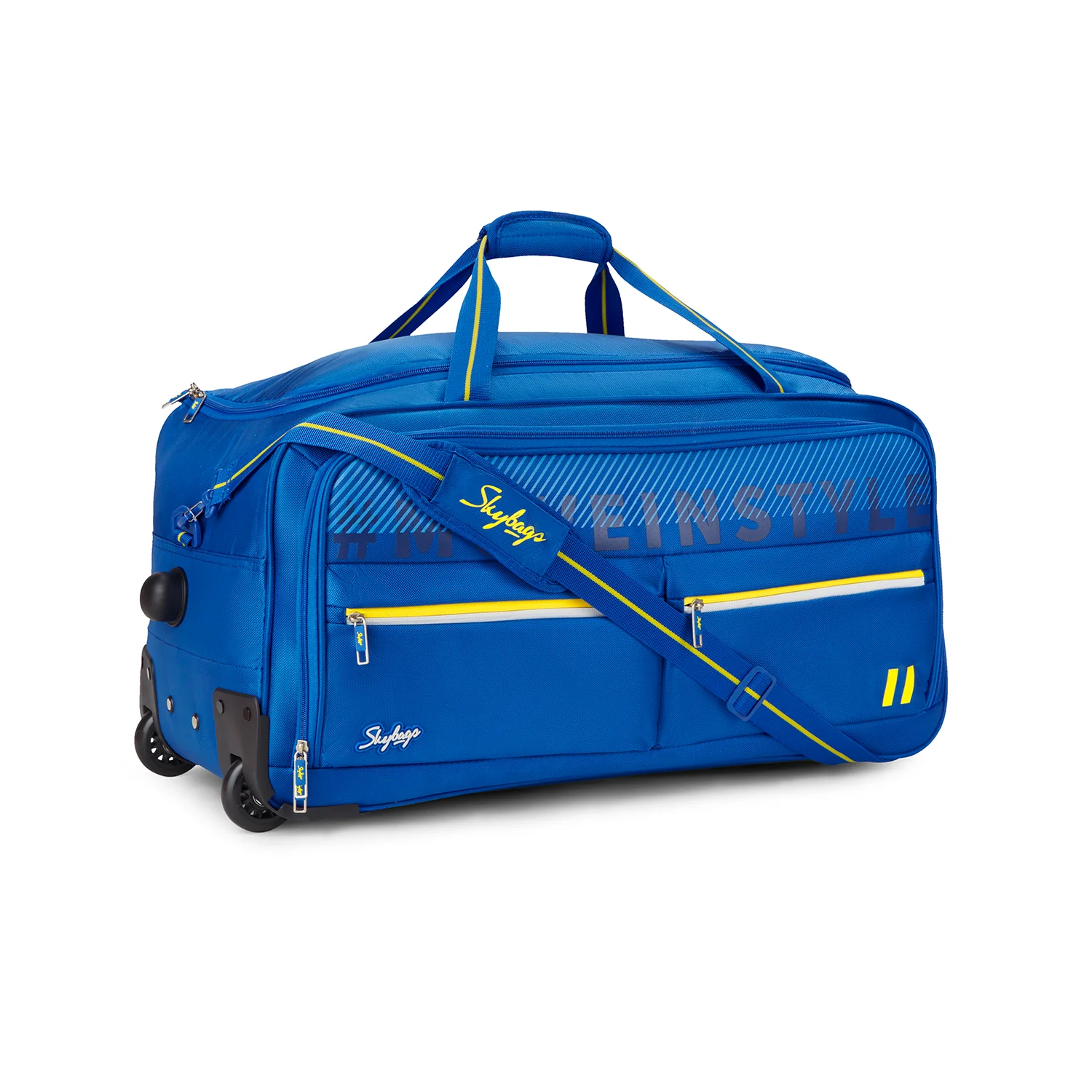 SKYBAGS MUSE DUFFLE LARGE CHECKIN LUGGAGE TROLLEY BAG BLUE - Image 4