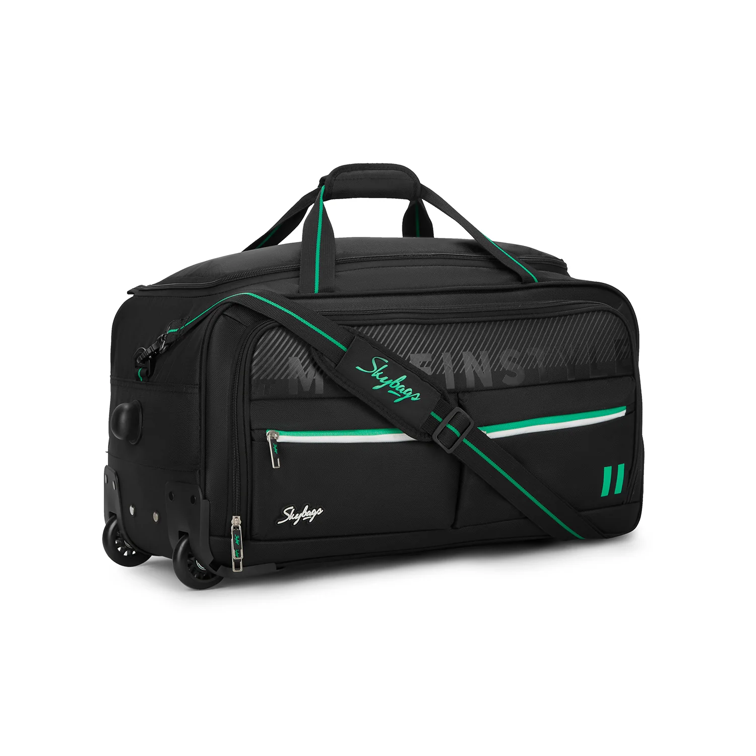 SKYBAGS MUSE DUFFLE MEDIUM CHECKIN LUGGAGE TROLLEY BAG BLACK - Image 4