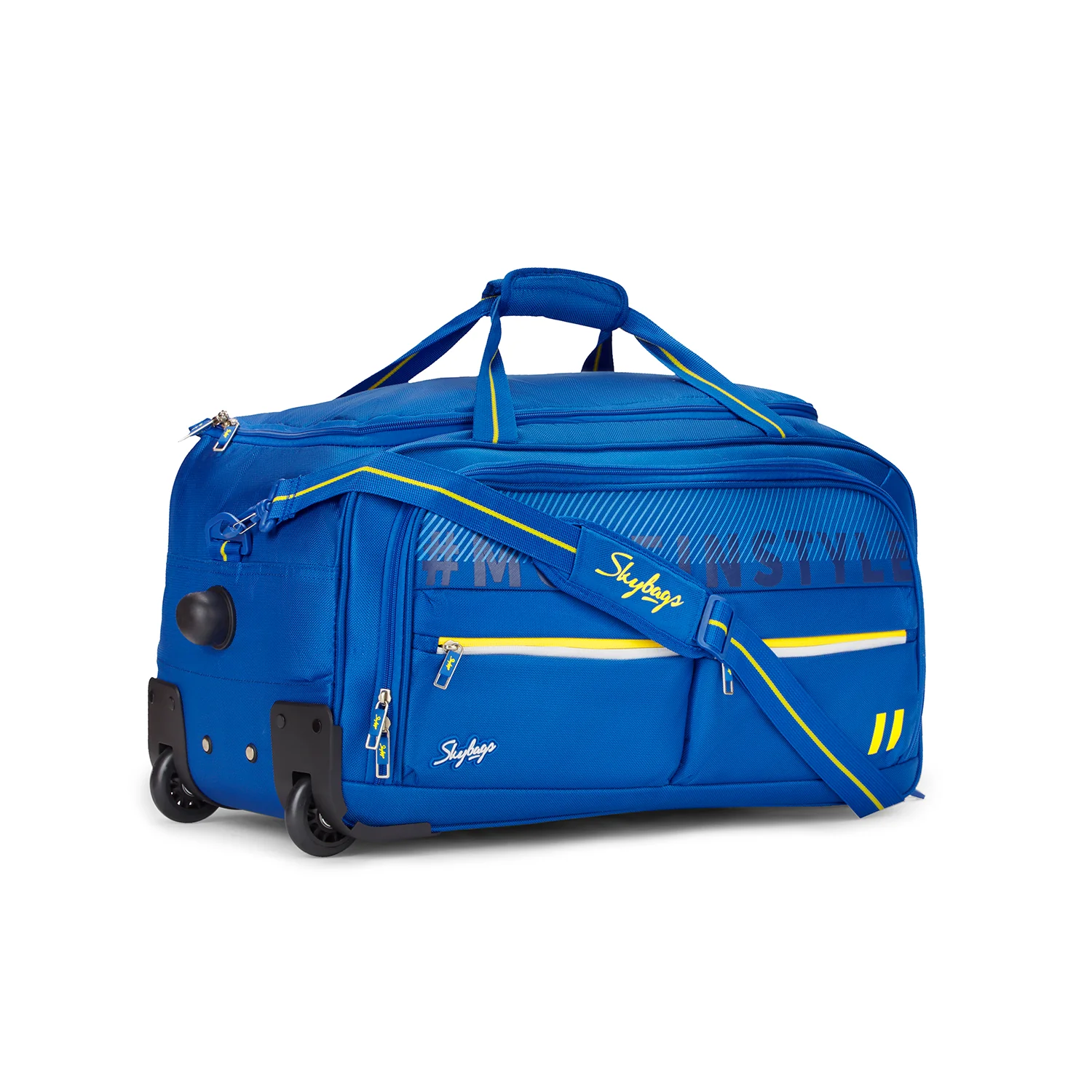 SKYBAGS MUSE DUFFLE MEDIUM CHECKIN LUGGAGE TROLLEY BAG BLUE - Image 4