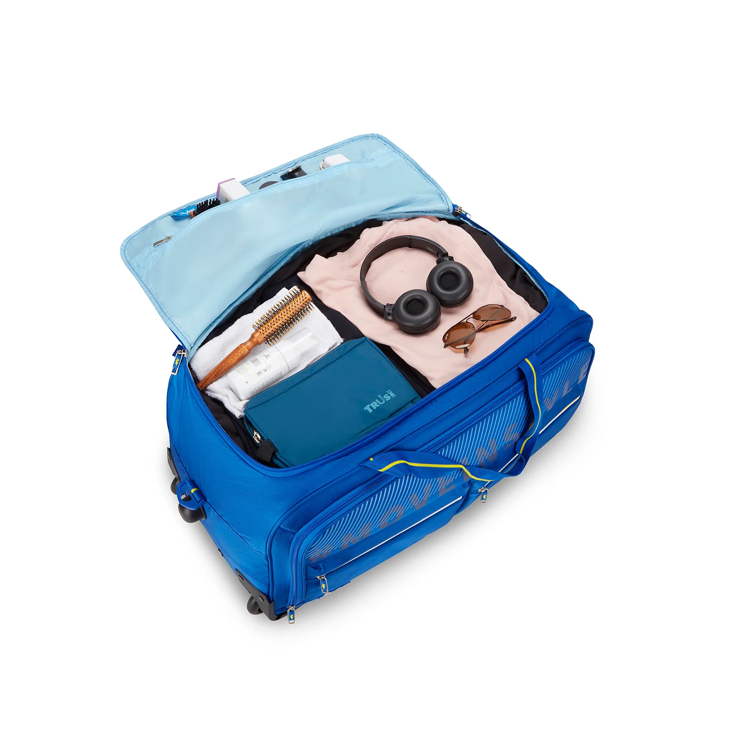 SKYBAGS MUSE DUFFLE MEDIUM CHECKIN LUGGAGE TROLLEY BAG BLUE - Image 7