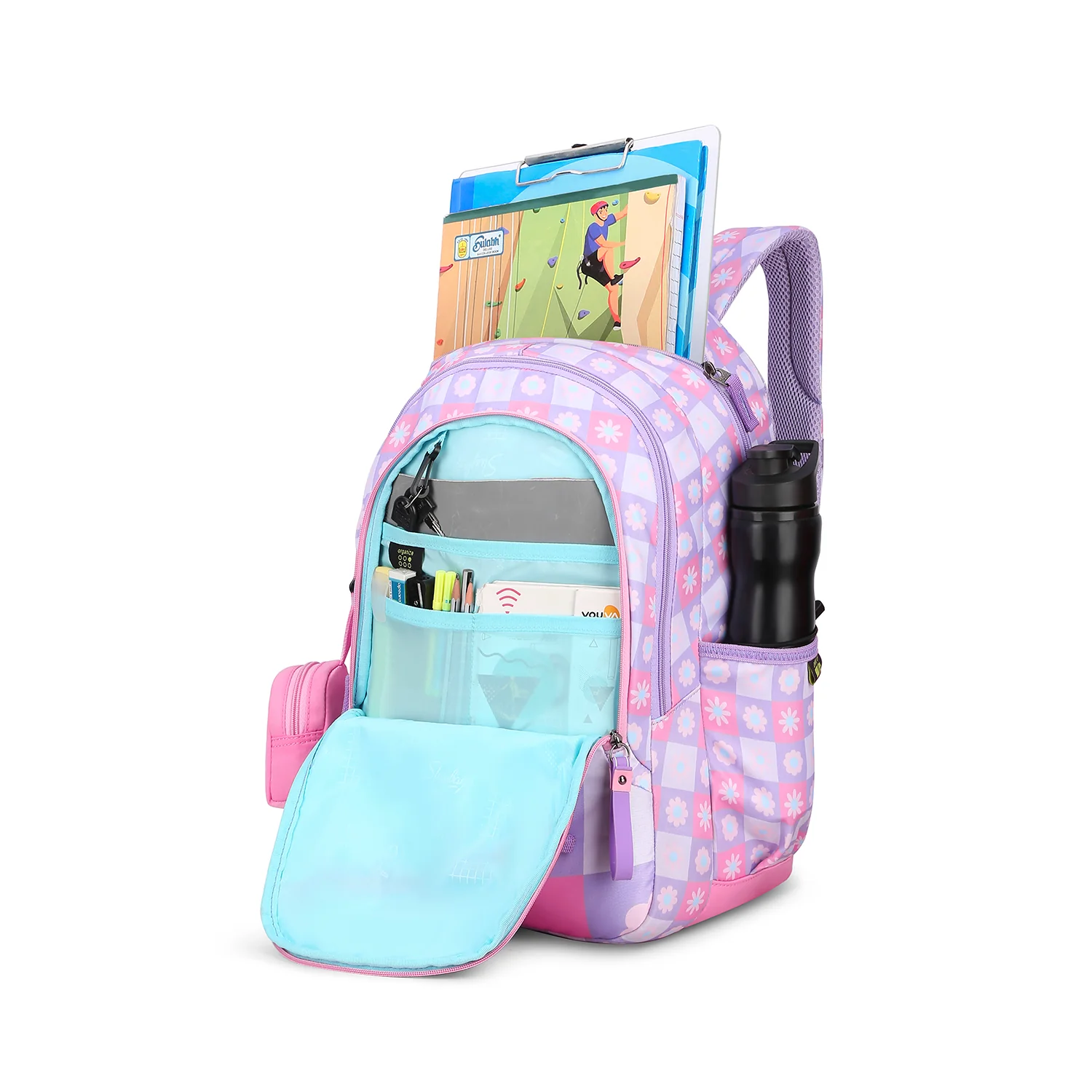 PEARL 02 SCHOOL BACKPACK LAVENDER - Image 7