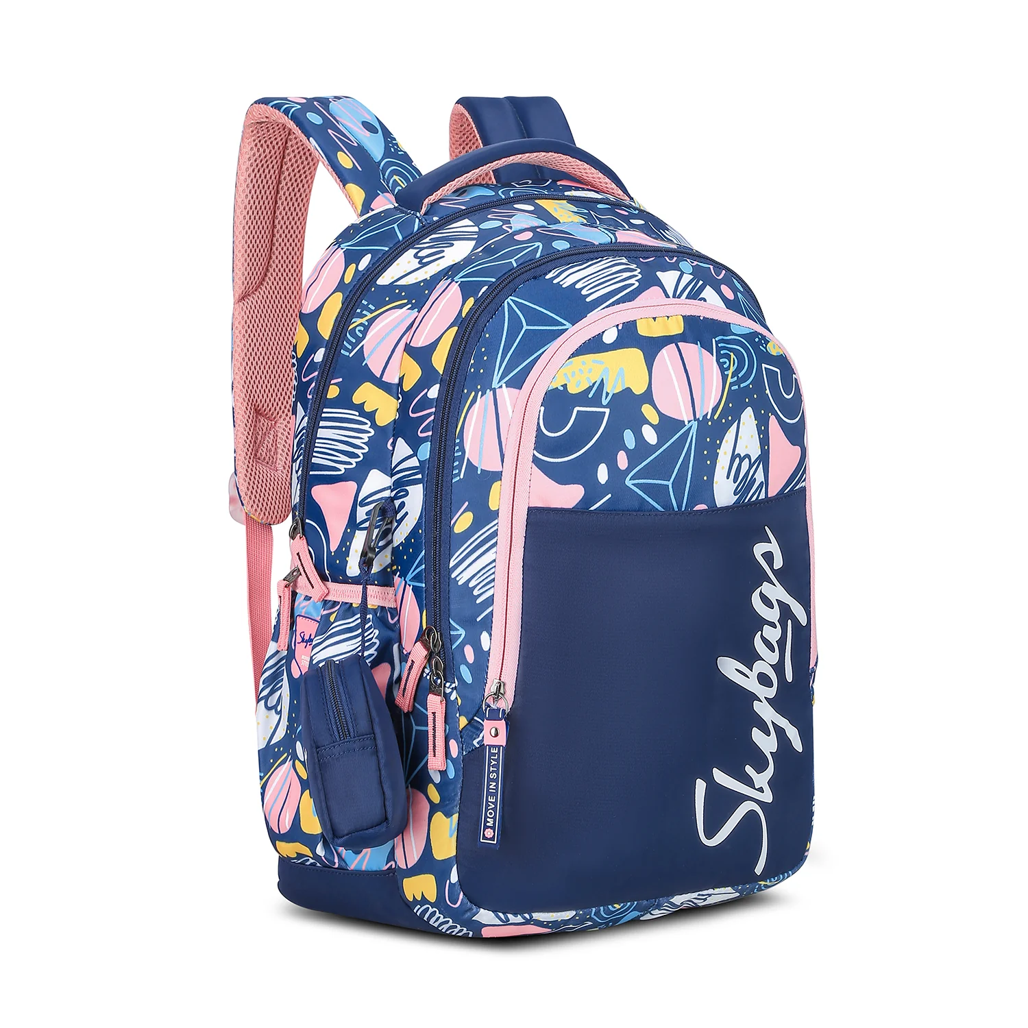 PEARL 03 SCHOOL BACKPACK NAVY - Image 2