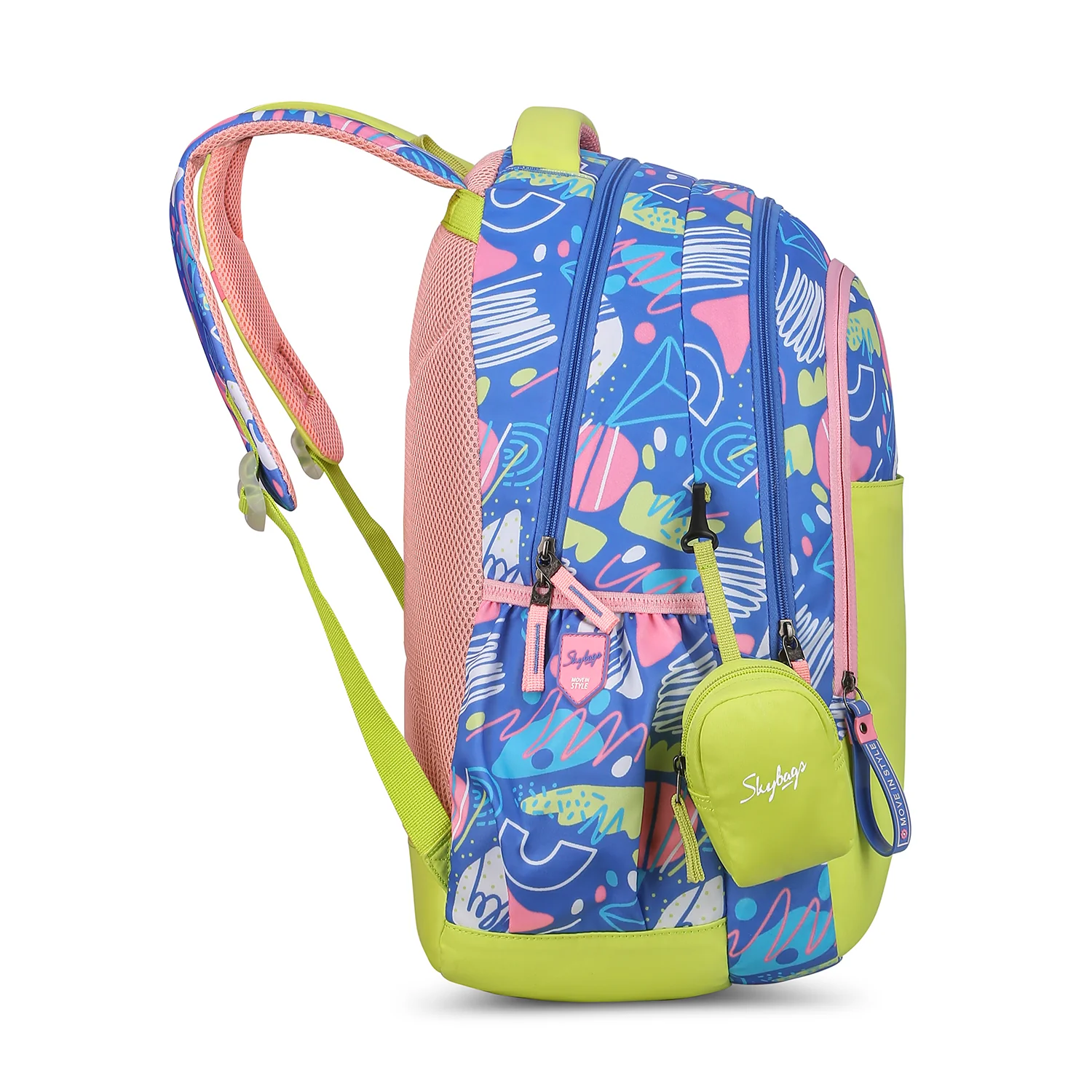 PEARL 04 SCHOOL BACKPACK LIME - Image 5