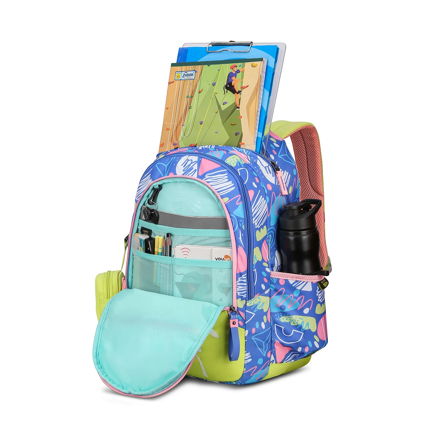 PEARL 04 SCHOOL BACKPACK LIME - Image 7