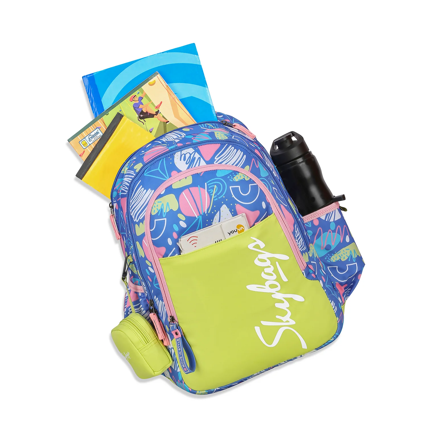 PEARL 04 SCHOOL BACKPACK LIME - Image 8