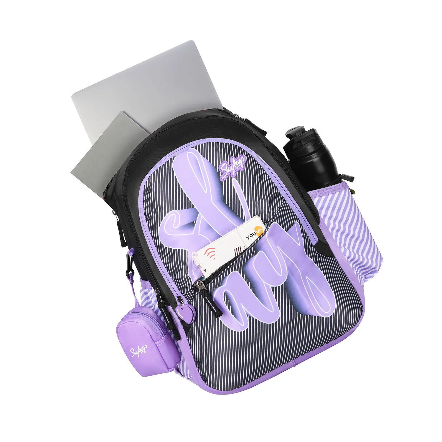 PEARL 06 SCHOOL BACKPACK BLACK PURPLE - Image 8