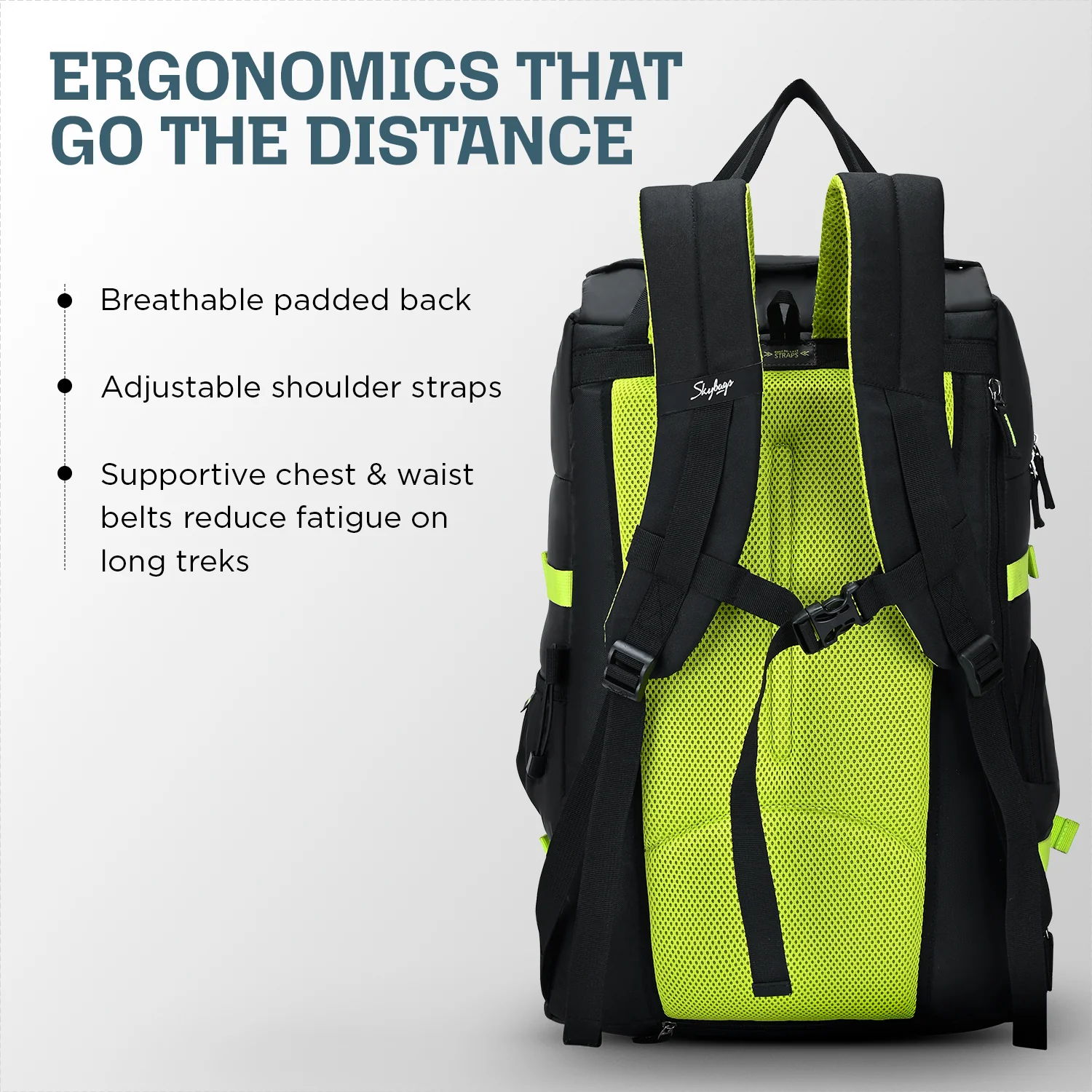 Skybags RIDGE V2 45L 01 LAPTOP WEEKENDER BLACK - Image 7