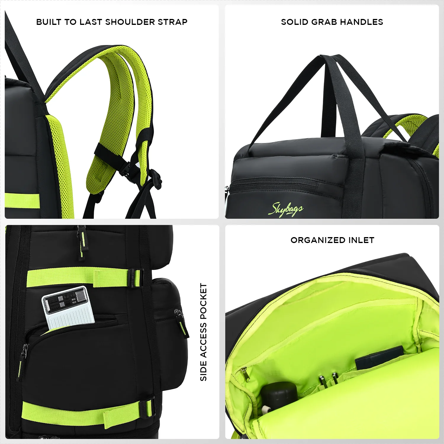 Skybags RIDGE V2 45L 01 LAPTOP WEEKENDER BLACK - Image 9