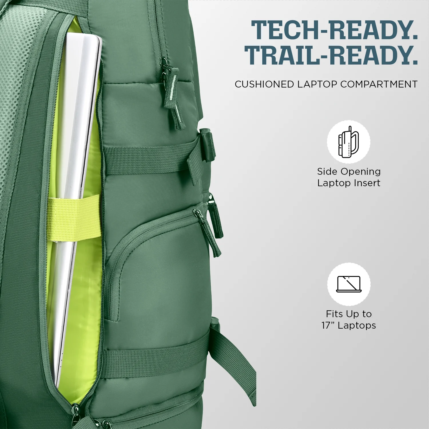 Skybags RIDGE V2 45L 02 LAPTOP WEEKENDER GREEN - Image 4