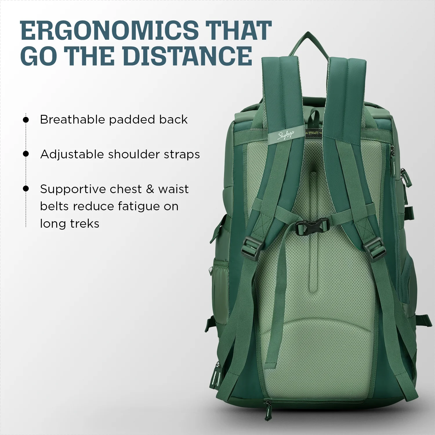 Skybags RIDGE V2 45L 02 LAPTOP WEEKENDER GREEN - Image 5