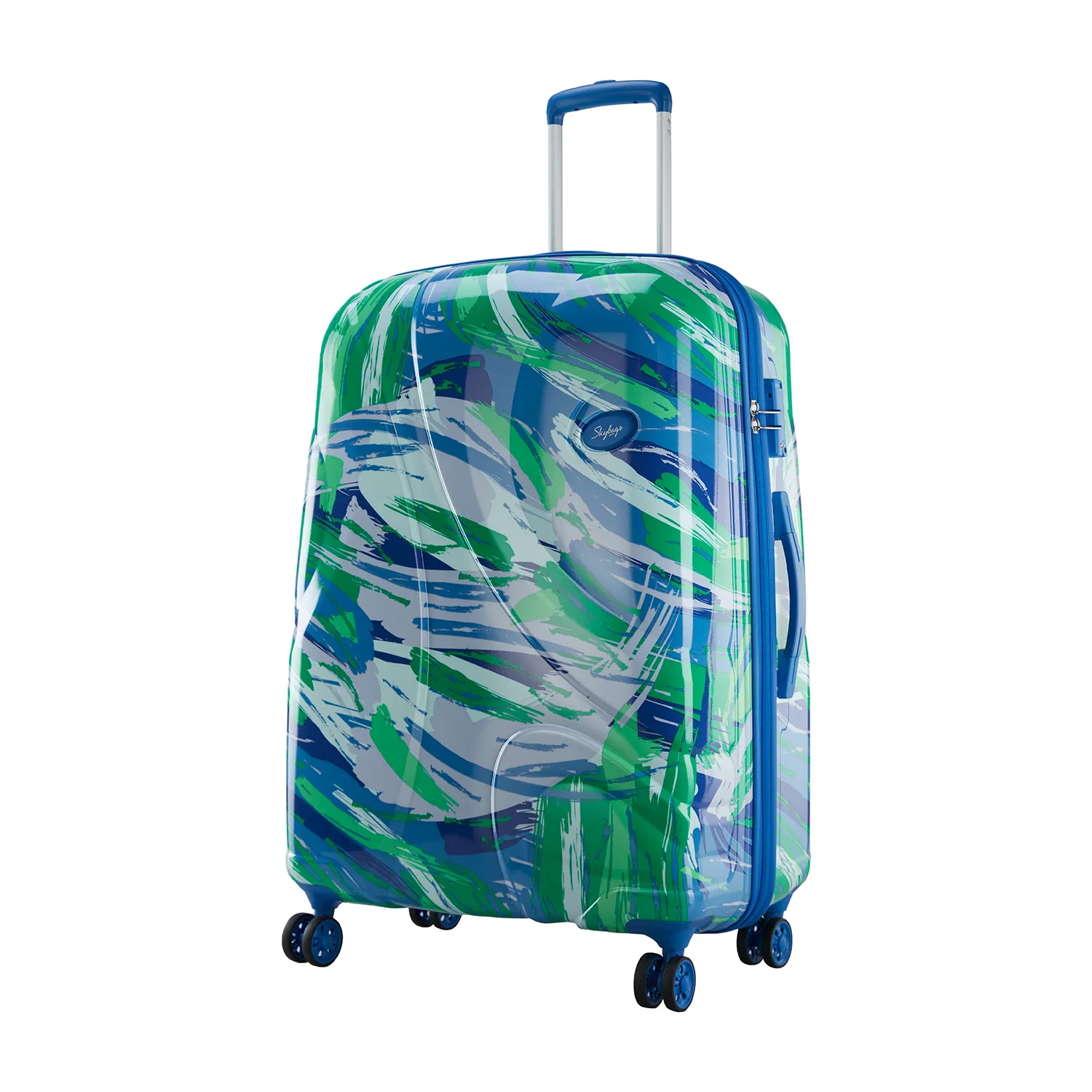 SKYBAGS ABSTRACT HARD CASE LUGGAGE TROLLEY BAG GREEN