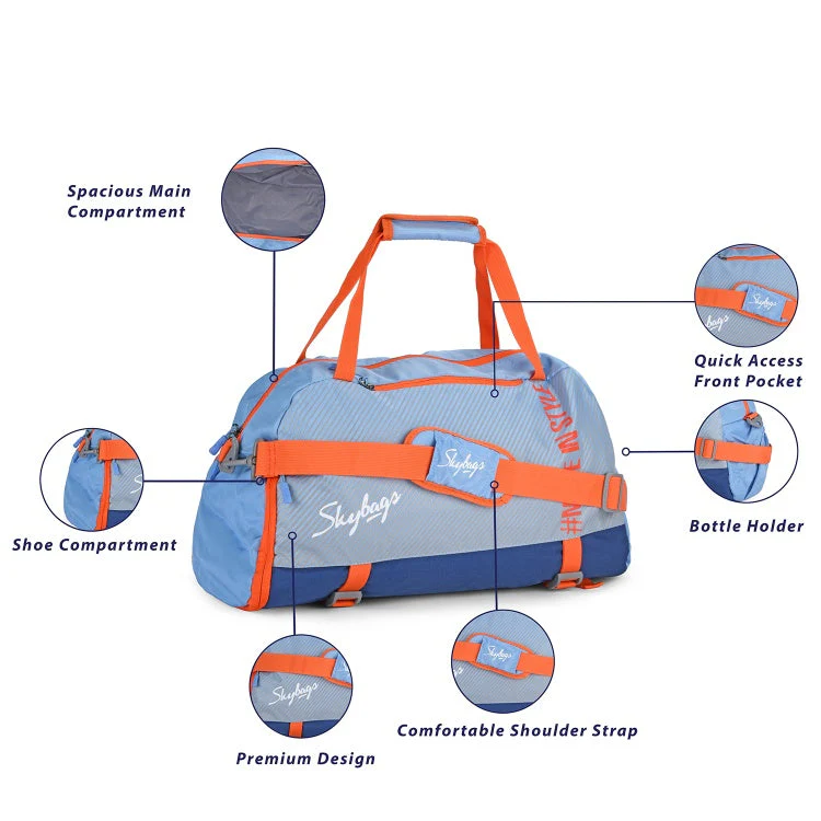 SKYBAGS ACTIVE GYM DUFFLE BAG BLACK - Image 6