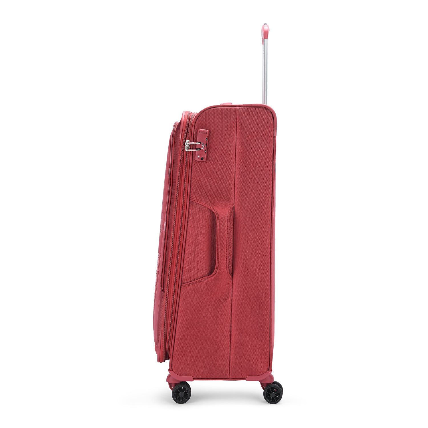 SKYBAGS AIRWAY SOFT CASE LARGE CHECKIN LUGGAGE TROLLEY BAG DARK RED - Image 5
