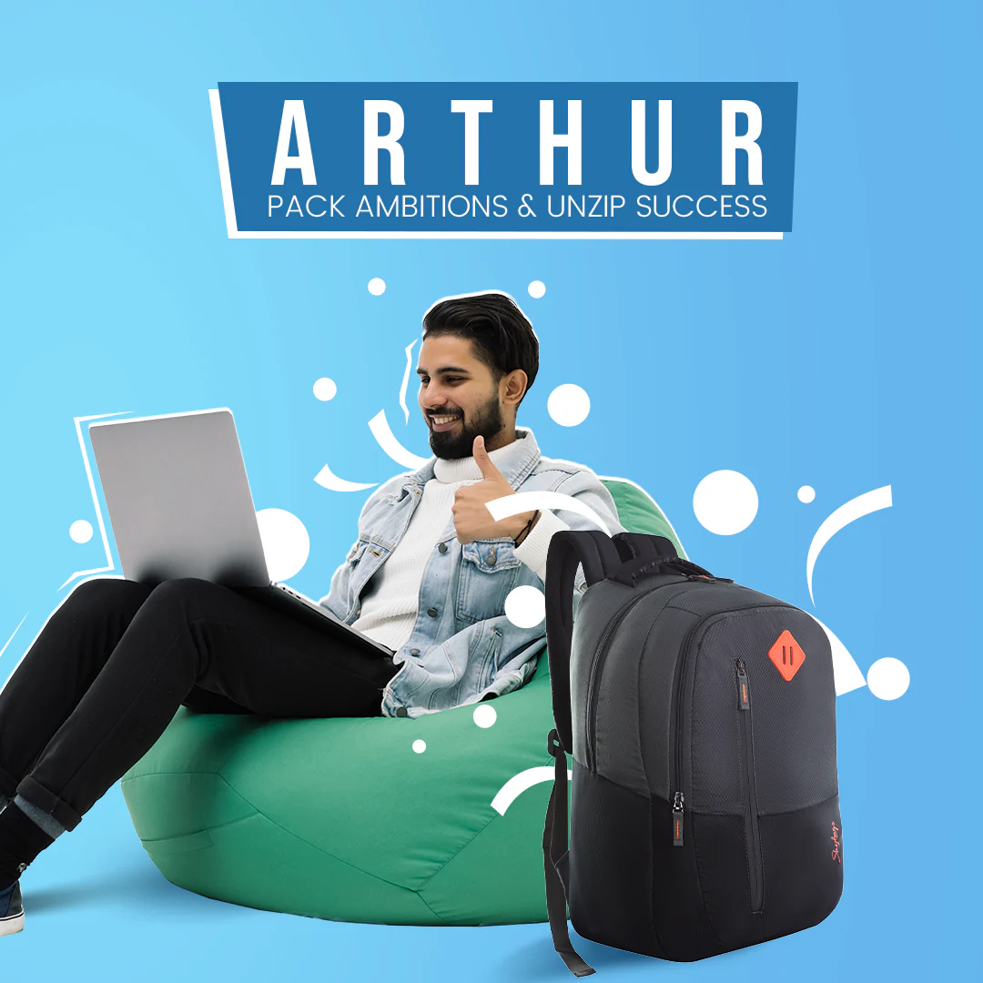 Skybags Arthur (New) Laptop Backpack (H) Grey
