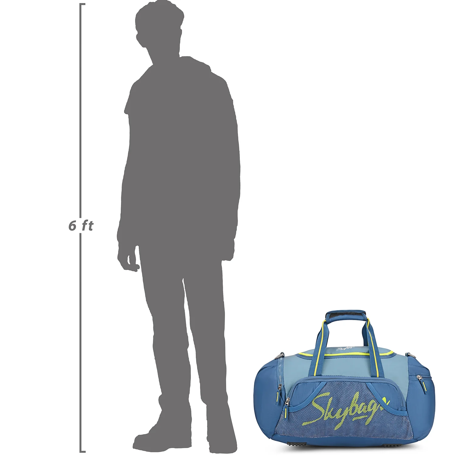 SKYBAGS ATHLETIX UNISEX GYM DUFFLE BAG BLUE - Image 8