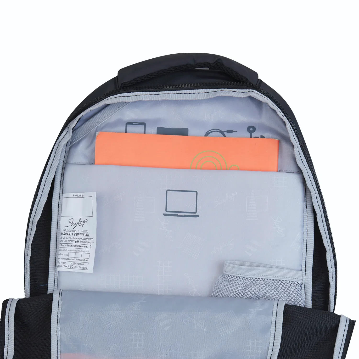Skybags Boho 01 Backpack With Rain Cover Black - Image 6