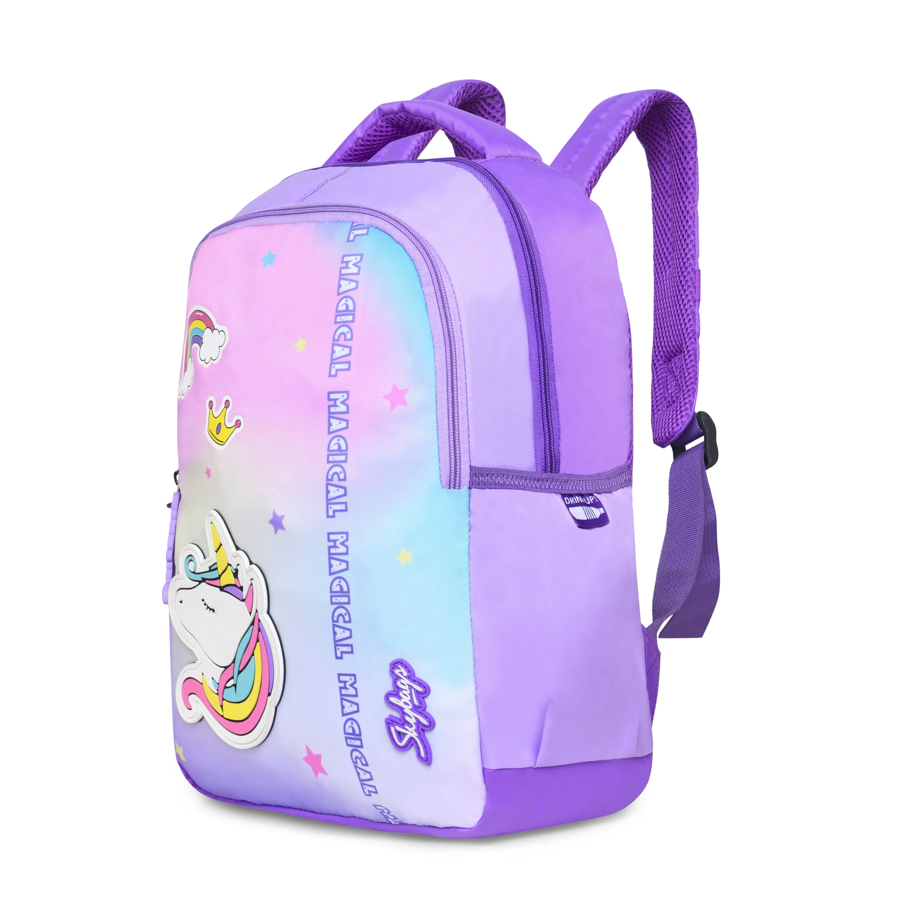 Skybags Bubbles Unicorn 03 School Backpack Lilac - Image 3