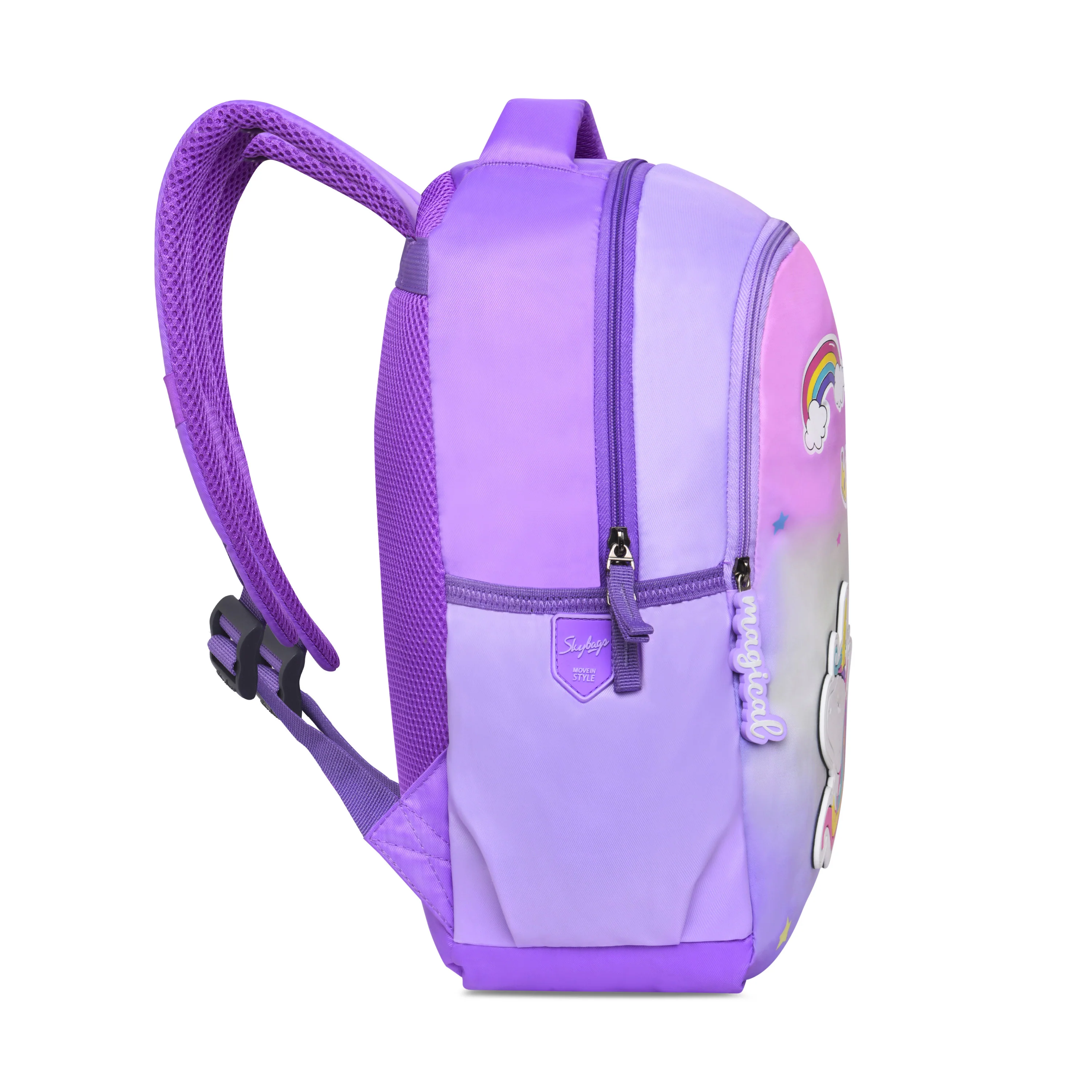 Skybags Bubbles Unicorn 03 School Backpack Lilac - Image 5