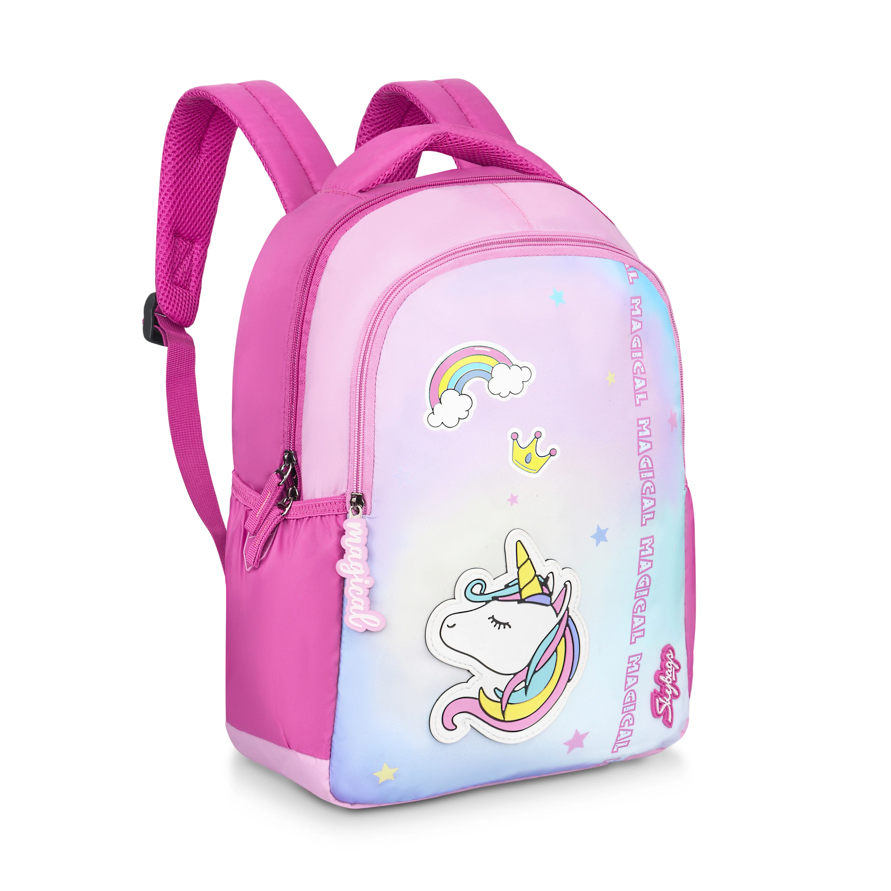 Skybags Bubbles Unicorn 03 School Backpack Pink - Image 3