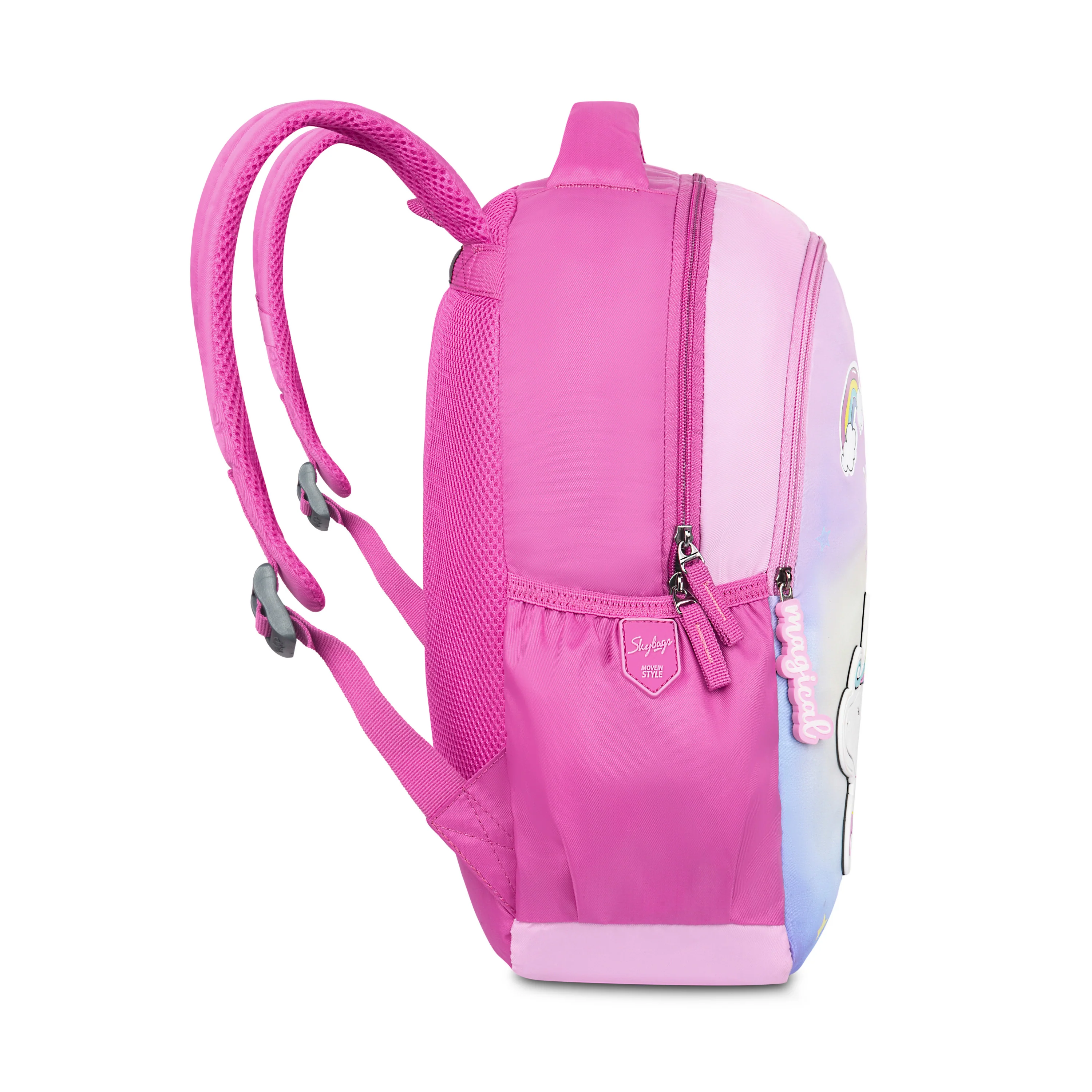 Skybags Bubbles Unicorn 03 School Backpack Pink - Image 5