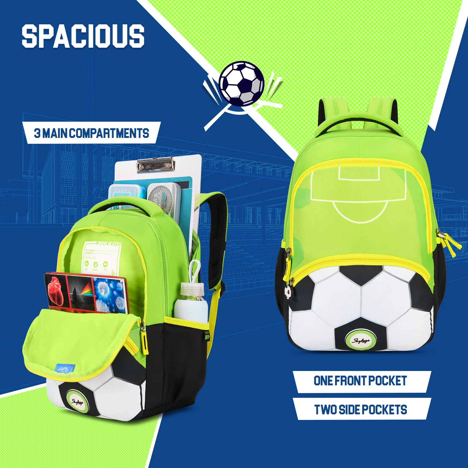 Buddy Plus Football Black Green - Image 3