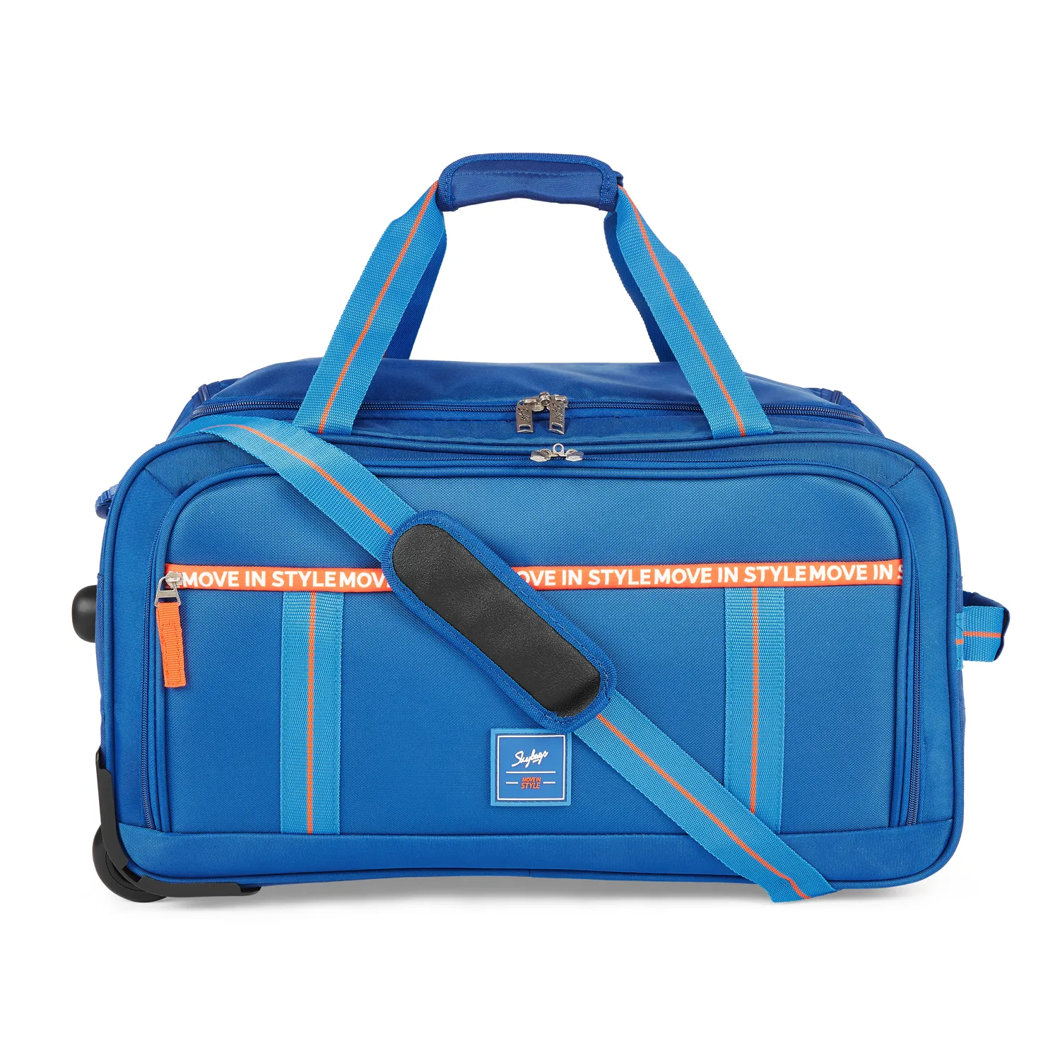 SKYBAGS CASPER PLUS DUFFLE LARGE CHECKIN LUGGAGE TROLLEY BAG BLUE - Image 5