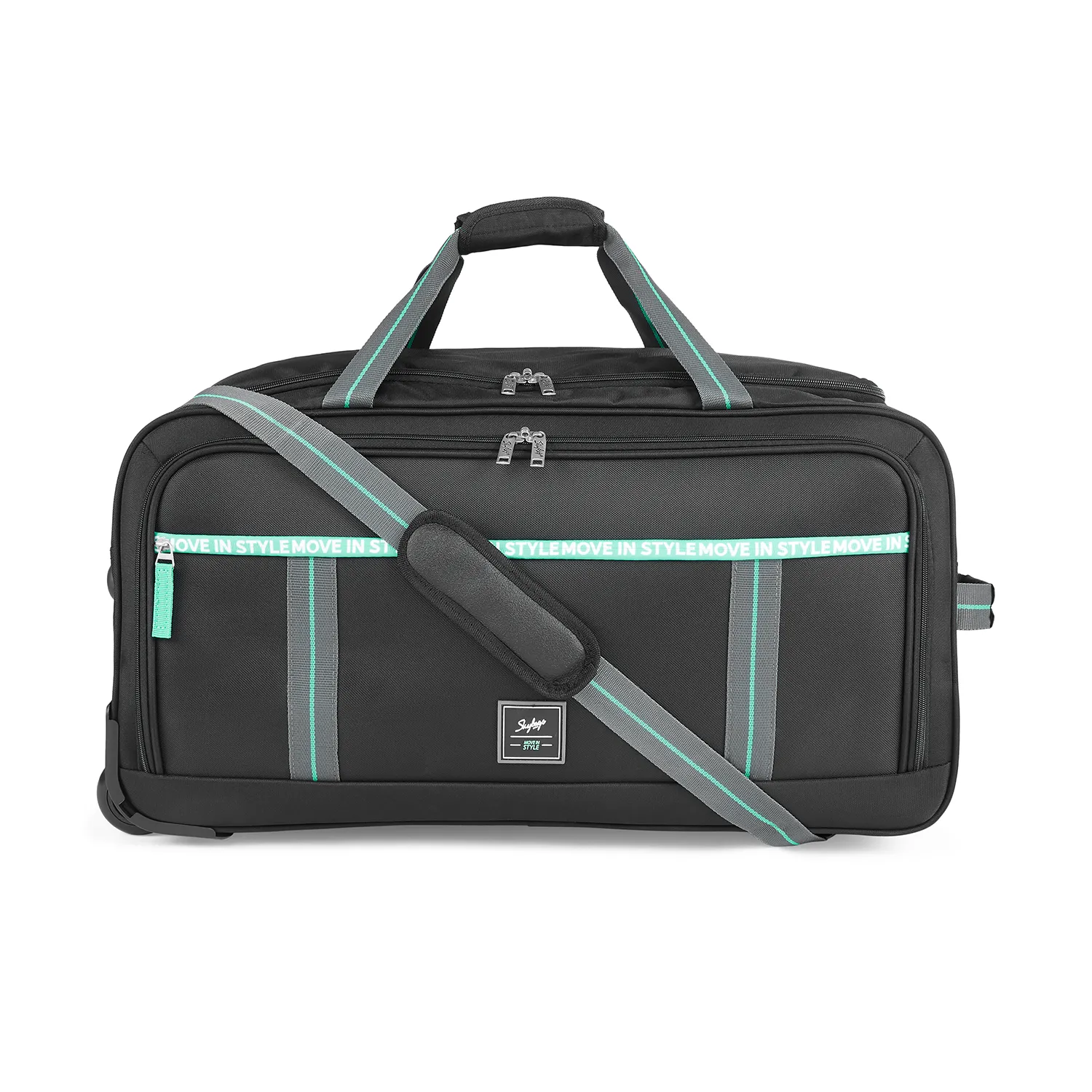 SKYBAGS CASPER PLUS DUFFLE LARGE CHECKIN LUGGAGE TROLLEY BAG BLACK - Image 5