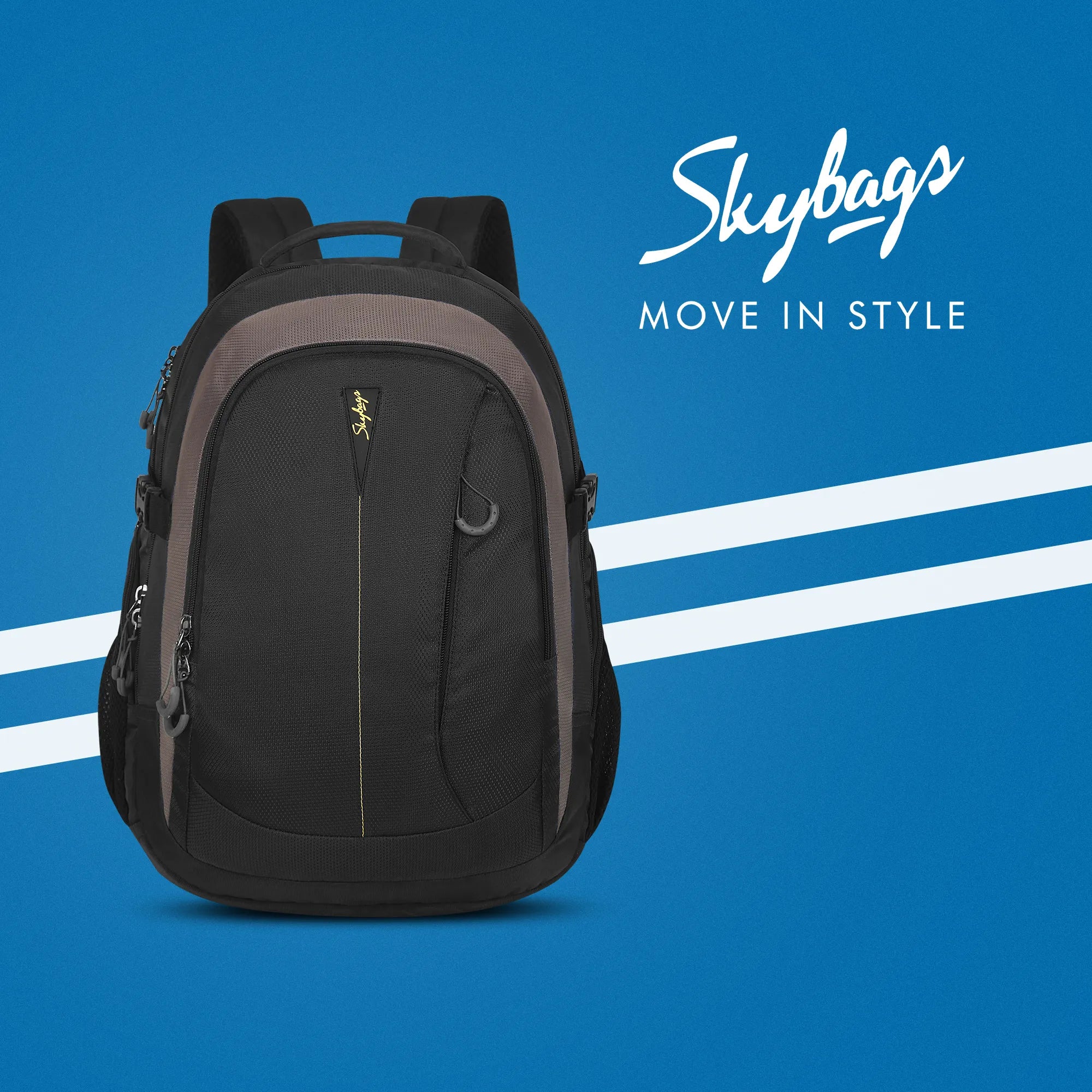 Skybags Chester Plus Laptop Backpack Black - Image 12