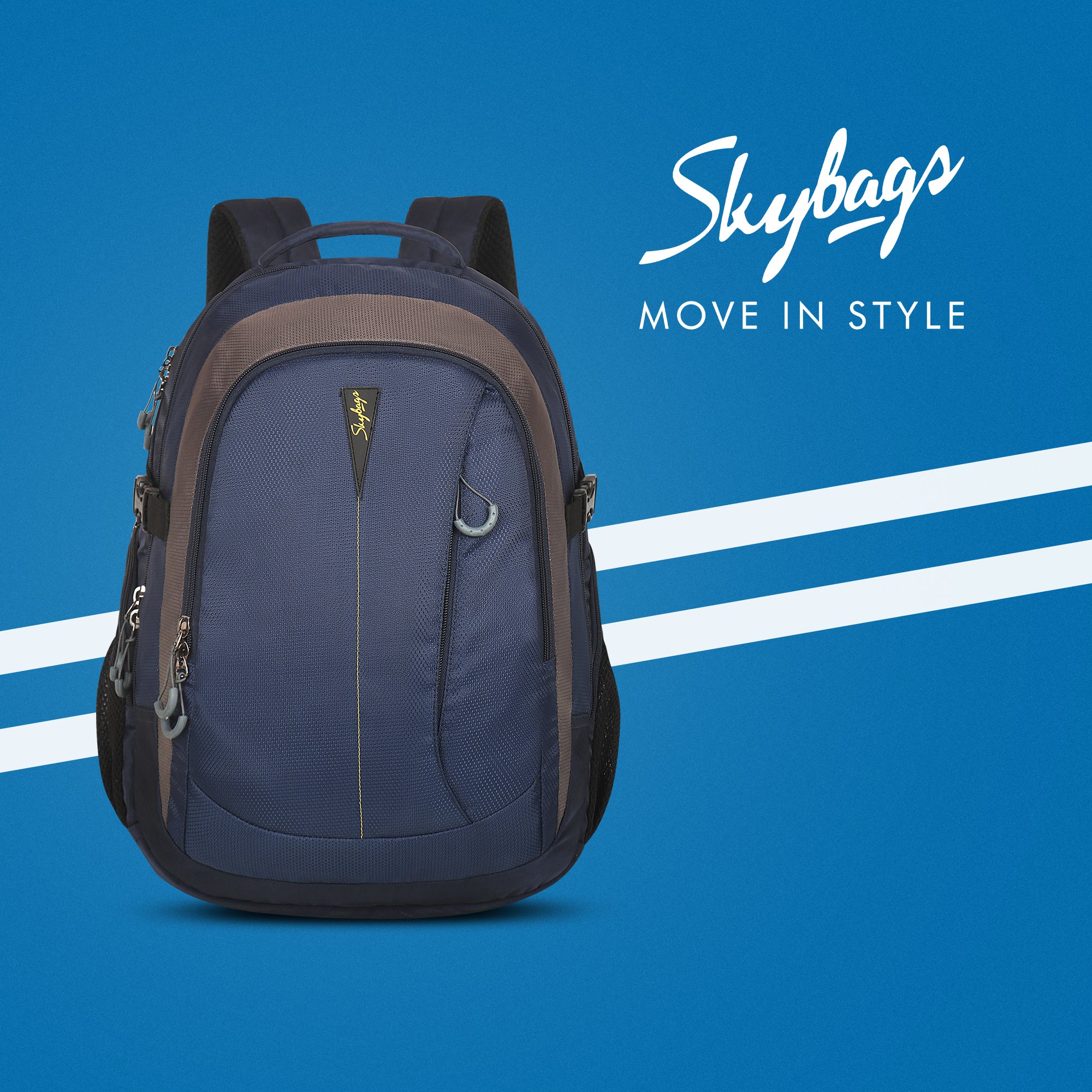 Skybags Chester Plus Laptop Backpack Blue - Image 11