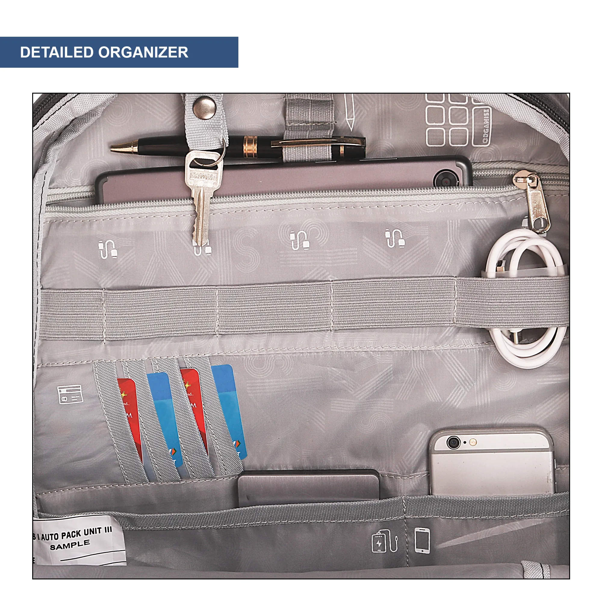 Skybags Chester Pro 02 Laptop Backpack Blue - Image 12