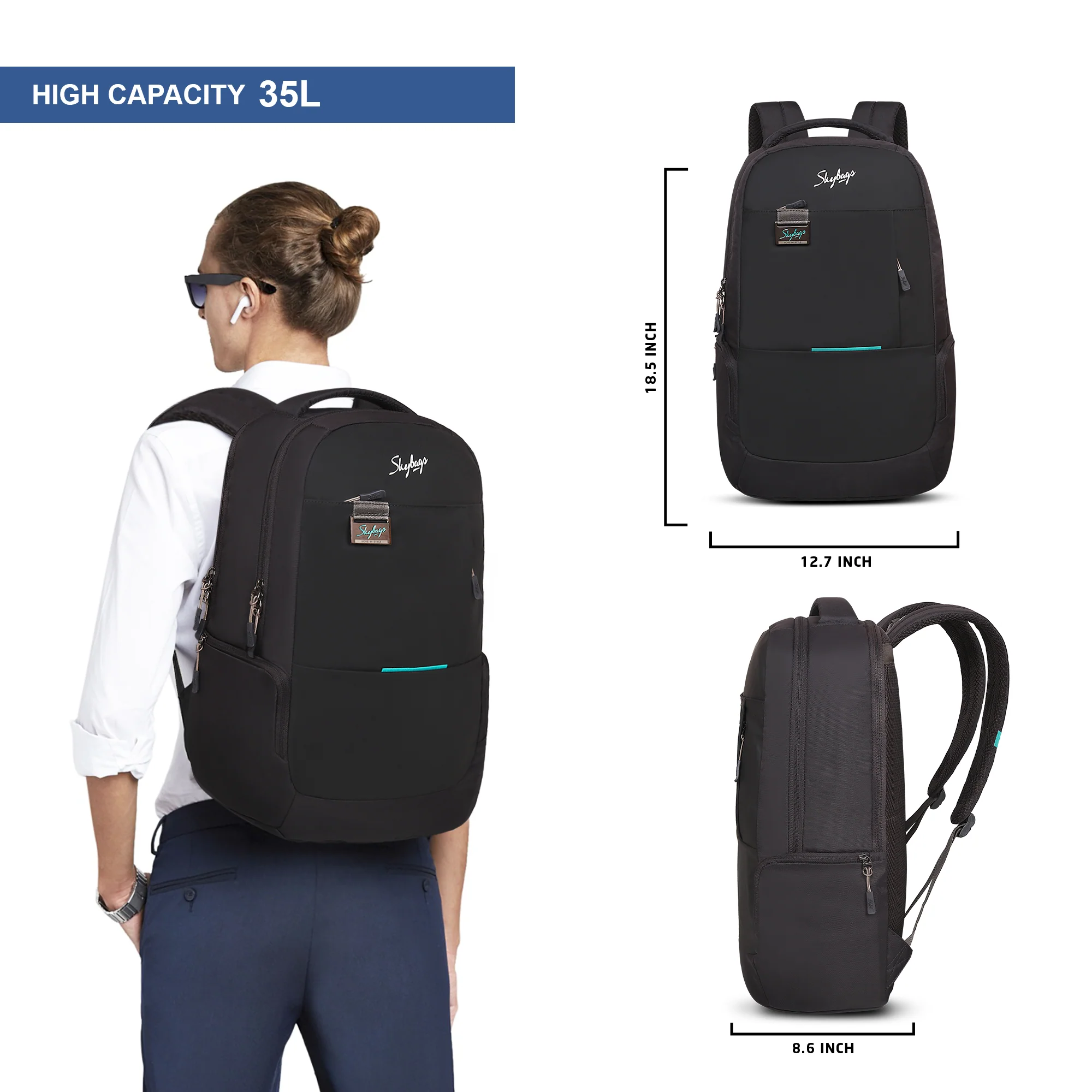 Skybags Chester Pro 02 Laptop Backpack Grey - Image 9