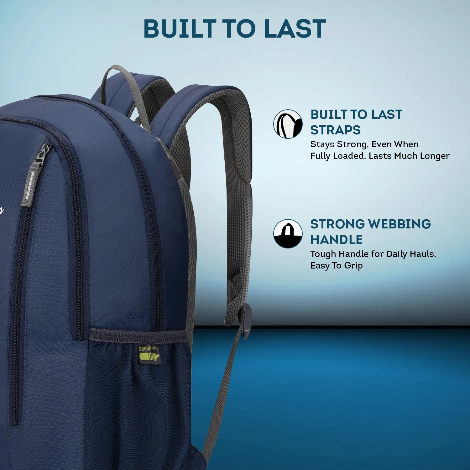 Skybags Dank School Backpack Navy Blue - Image 5