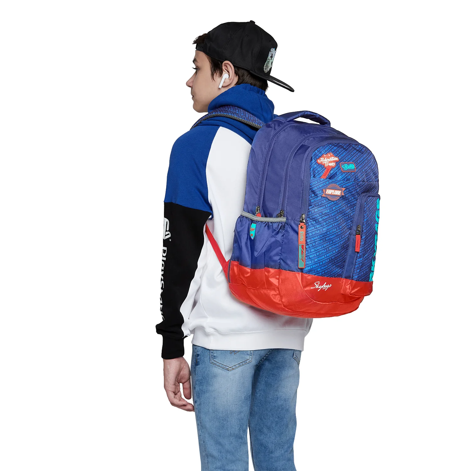 SKYBAGS DRIP NXT  01 BP WITH PENCIL POCKET BLUE - Image 5