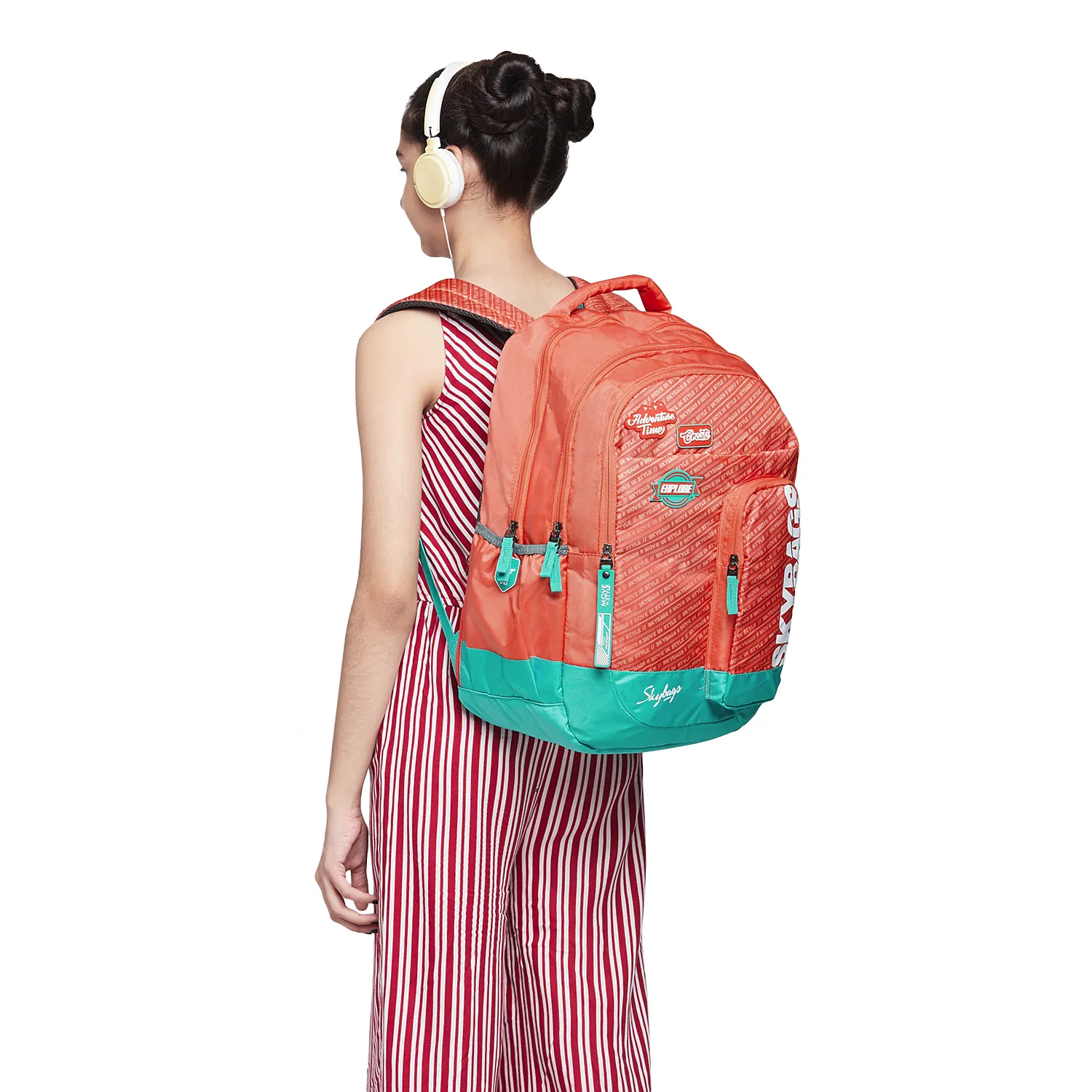 SKYBAGS DRIP NXT 01 BP WITH PENCIL POCKET CORAL - Image 3