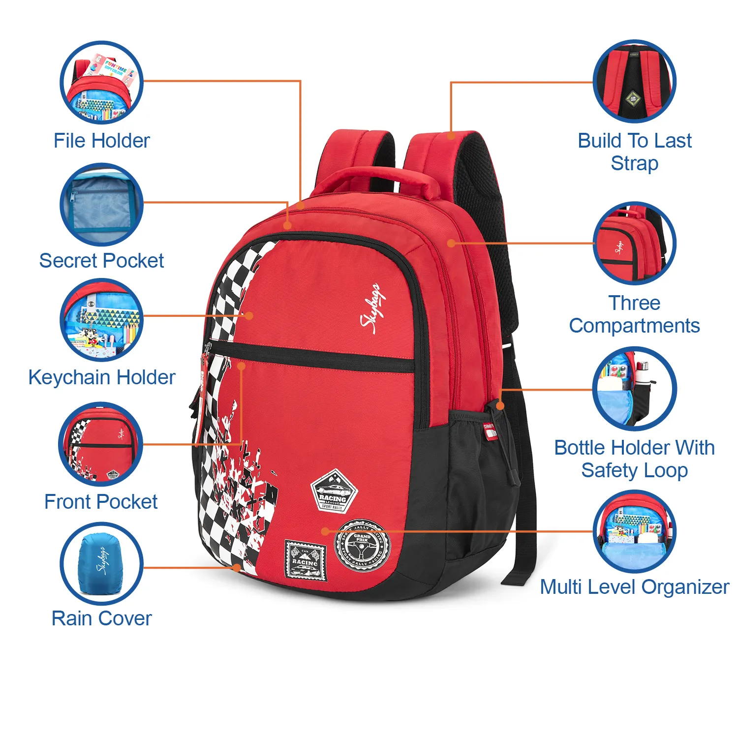 Skybags Drip Plus 01 Backpack Brown - Image 6
