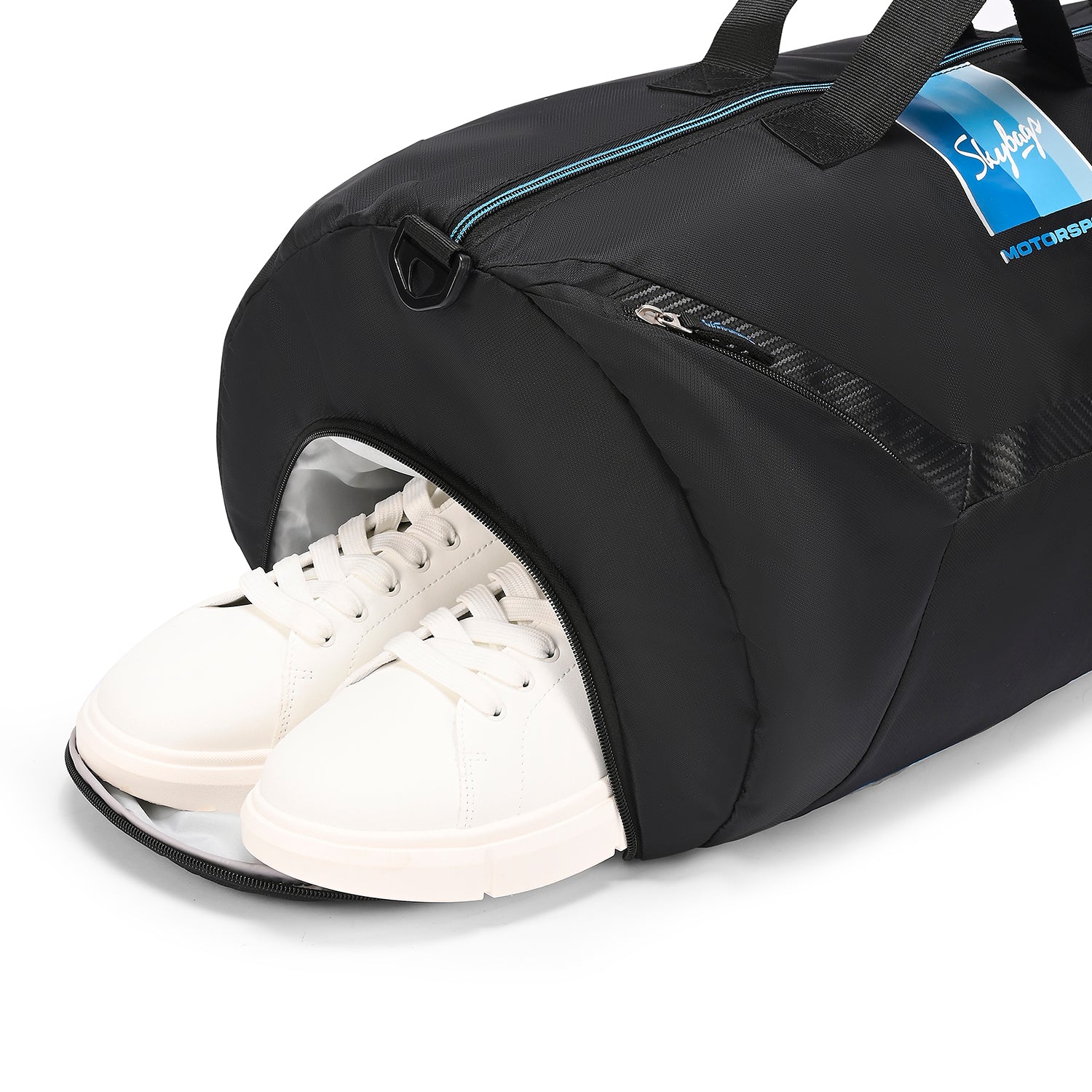 SKYBAGS ENDEAVR GYM DUFFLE BAG BLACK AND BLUE - Image 6