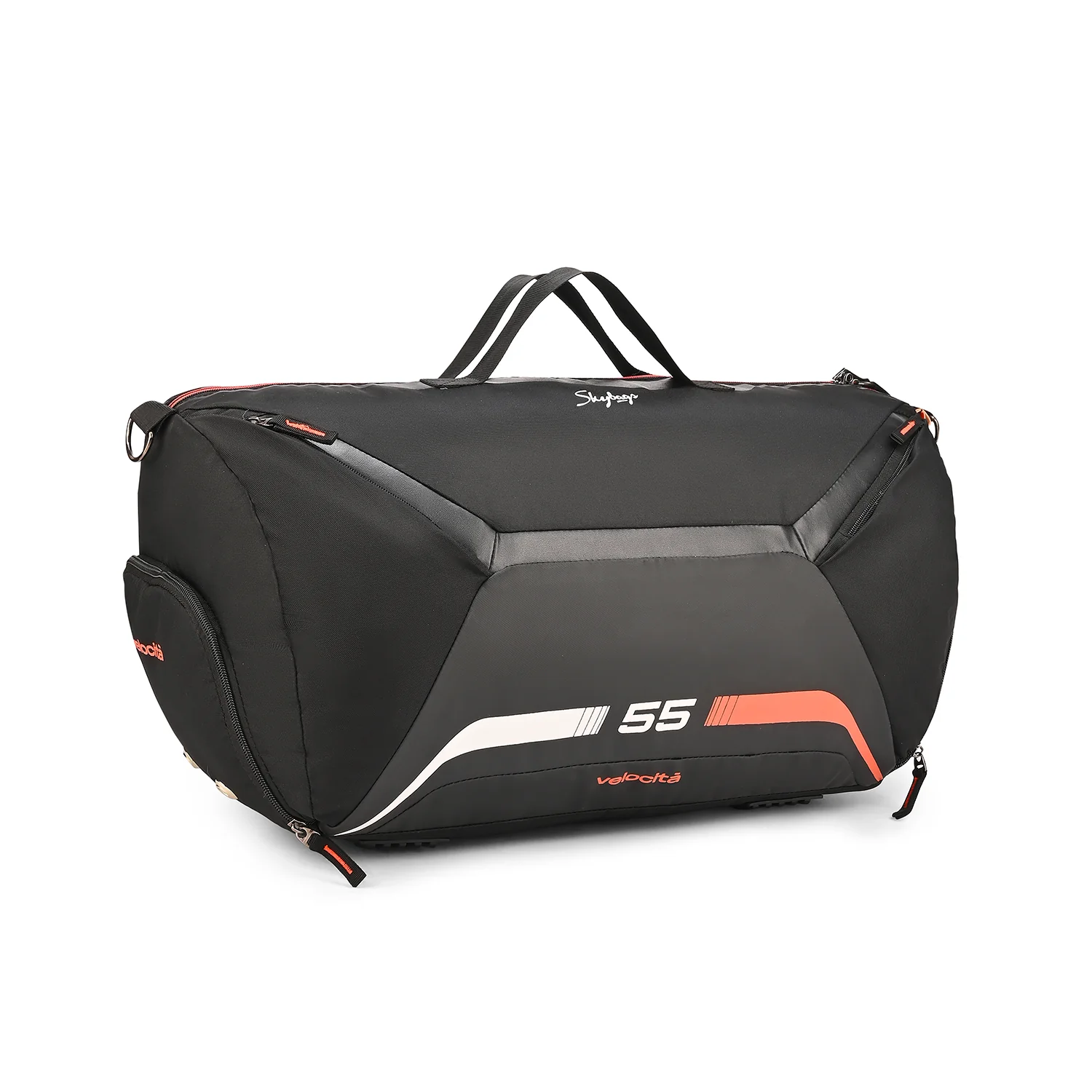 SKYBAGS ENDEAVR GYM DUFFLE BAG BLACK AND ORANGE - Image 3