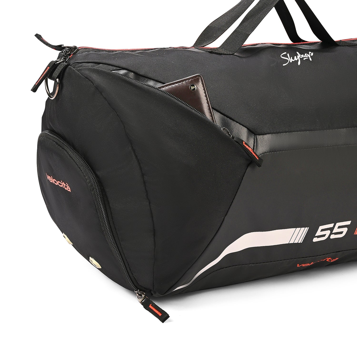 SKYBAGS ENDEAVR GYM DUFFLE BAG BLACK AND ORANGE - Image 7