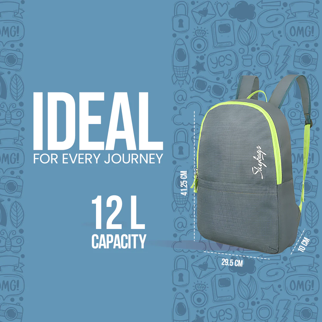 Skybags Flik O3 Daypack Grey - Image 4