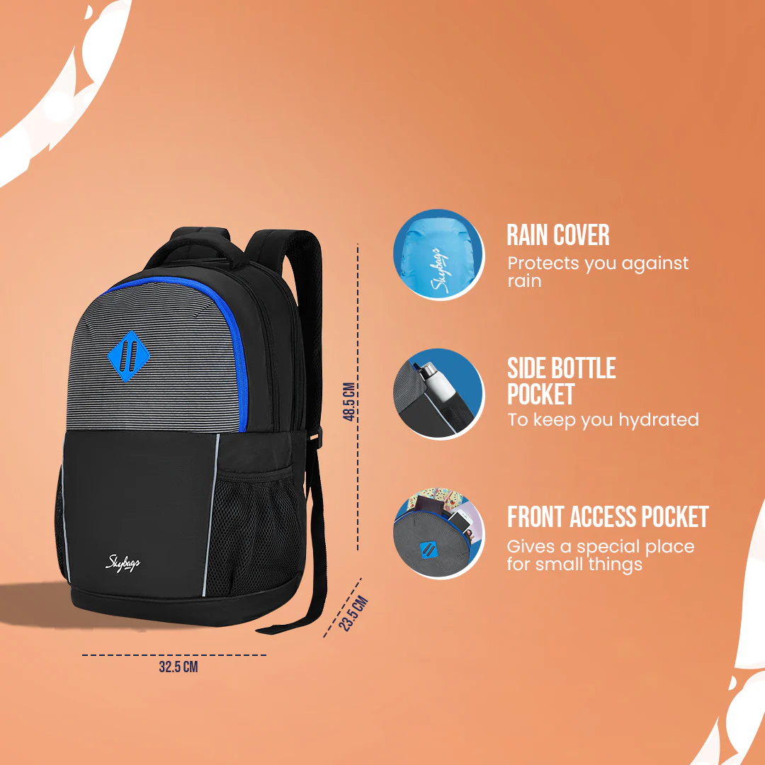 Skybags Fox 2022 Laptop Backpack (H) Grey - Image 3