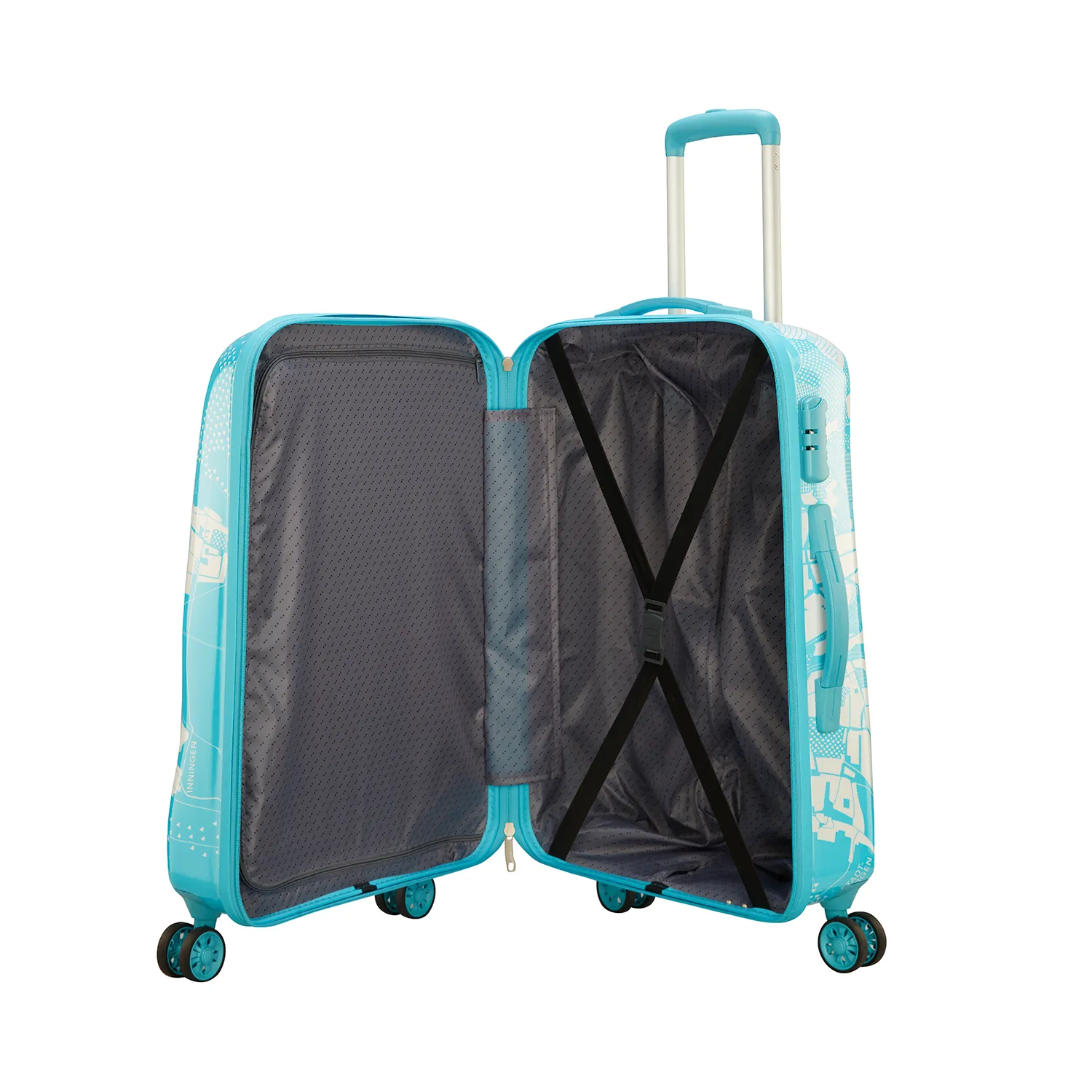 SKYBAGS GLOBERUNNER HARD CASE LUGGAGE TROLLEY BAG LIGHT BLUE - Image 15