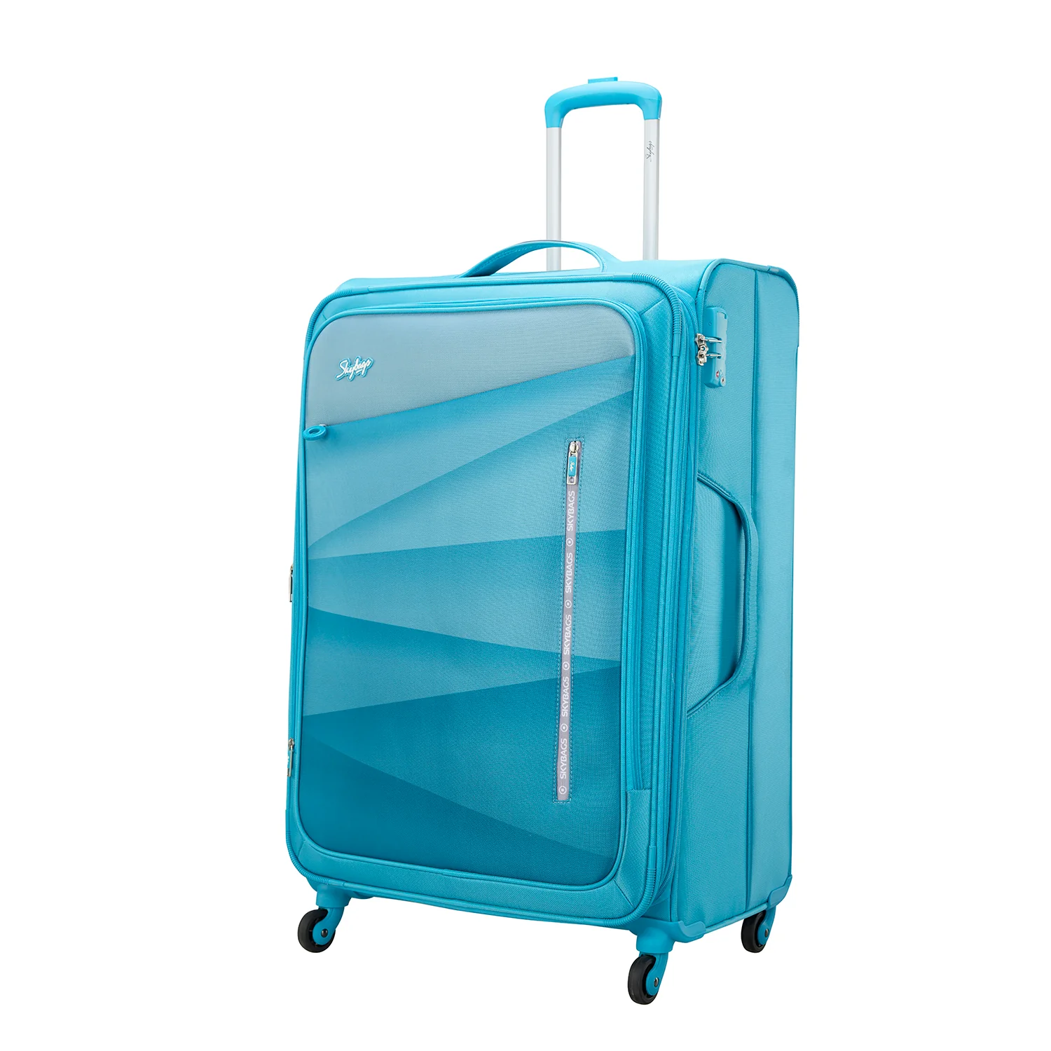 SKYBAGS GRADIENT SOFT CASE LUGGAGE TROLLEY BAG TEAL - Image 13