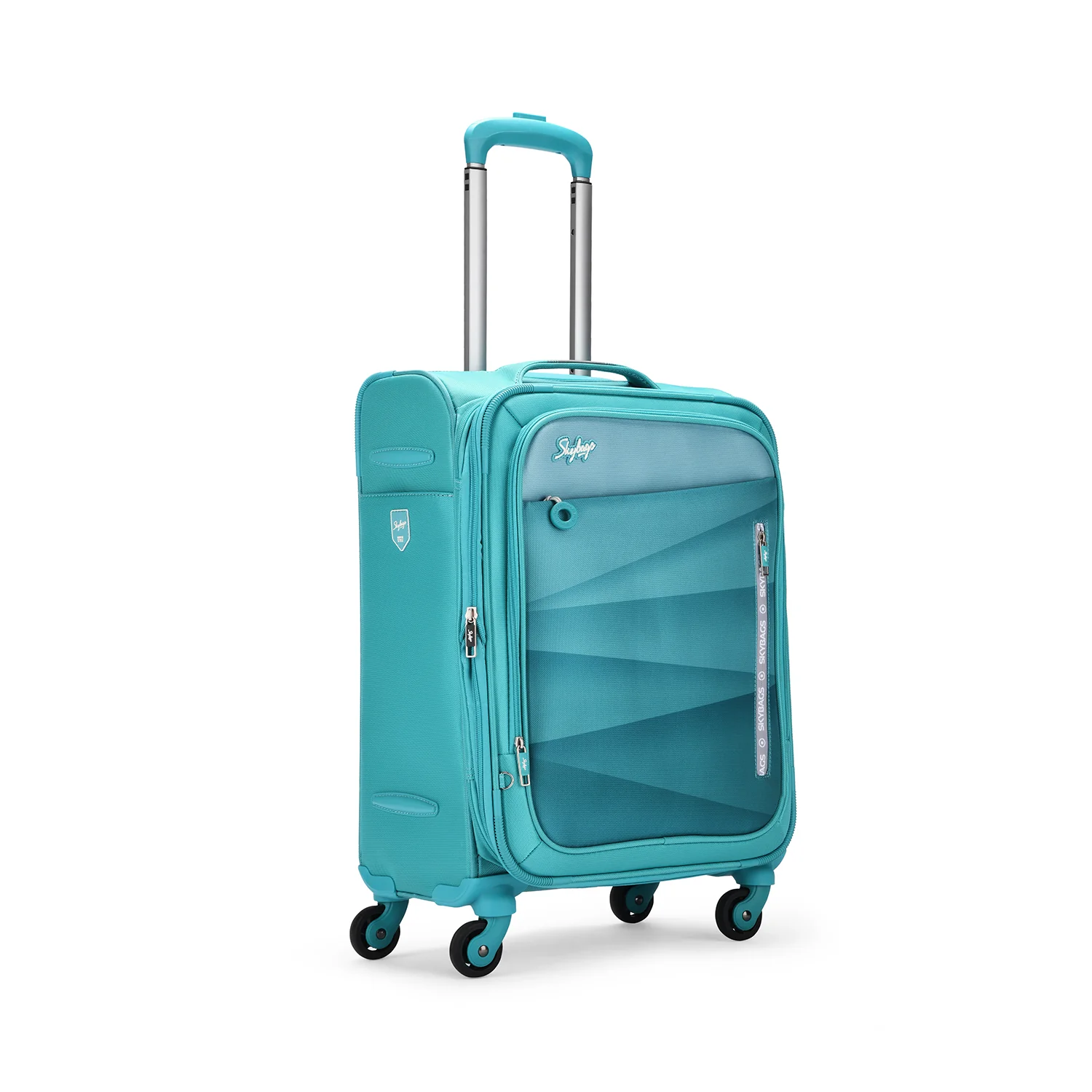 SKYBAGS GRADIENT SOFT CASE LUGGAGE TROLLEY BAG TEAL - Image 4