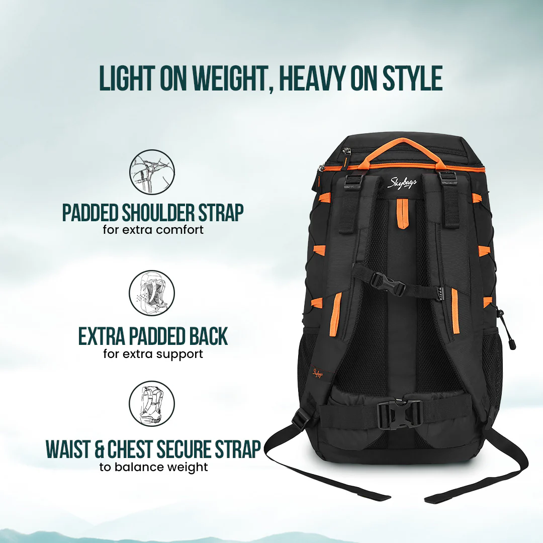 Skybags Hawk 01 Rucksack 45L Black - Image 4