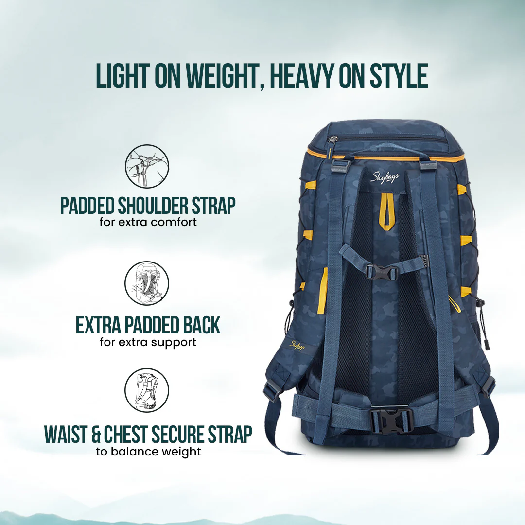 Skybags Hawk 01 Rucksack 45L Blue - Image 4
