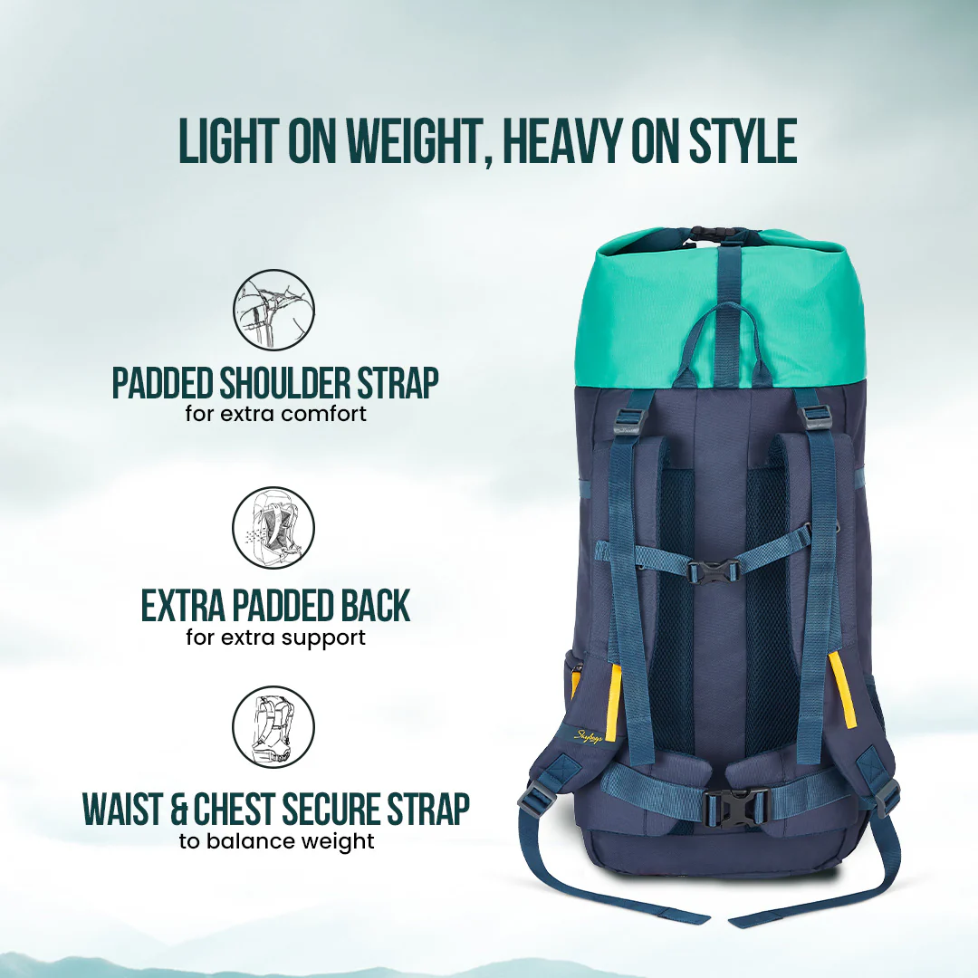 Skybags Hawk 02 Rucksack 60L Teal - Image 4
