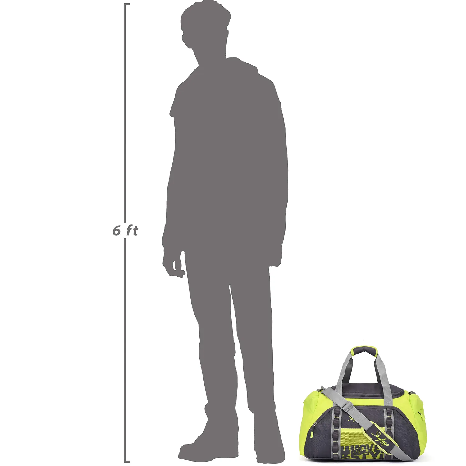 SKYBAGS HUSTLE GYM DUFFLE BAG LIGHT GREEN - Image 7