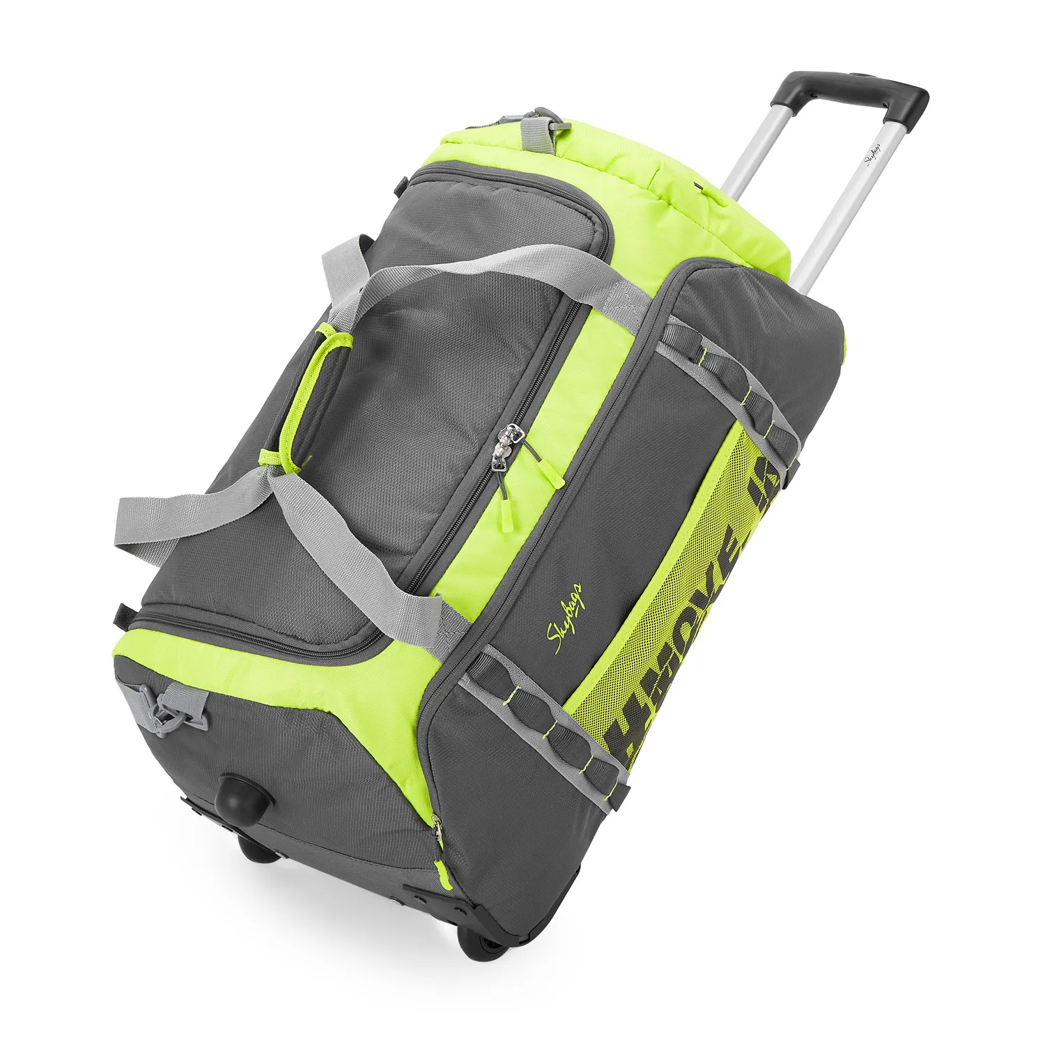 SKYBAGS HUSTLE DUFFLE MEDIUM CHECKIN LUGGAGE TROLLEY BAG LIGHT GREEN